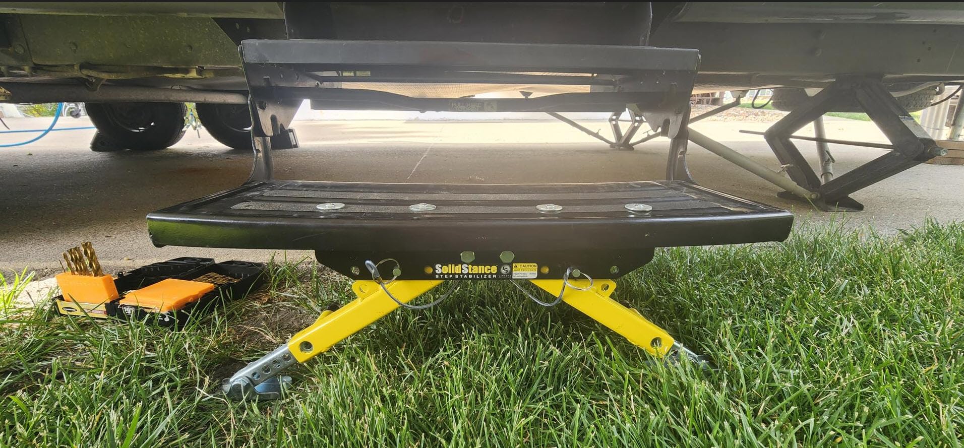 Lippert Solid Stance RV Step Stabilizer Kit for 5th Wheels, Travel Trailers and Motorhomes | Fits Double and Triple Steel Radius and Alumi-Tread Steps, Dual Adjustable Legs, Permanent Mount, 15-20 Minute Installation customer photo 2