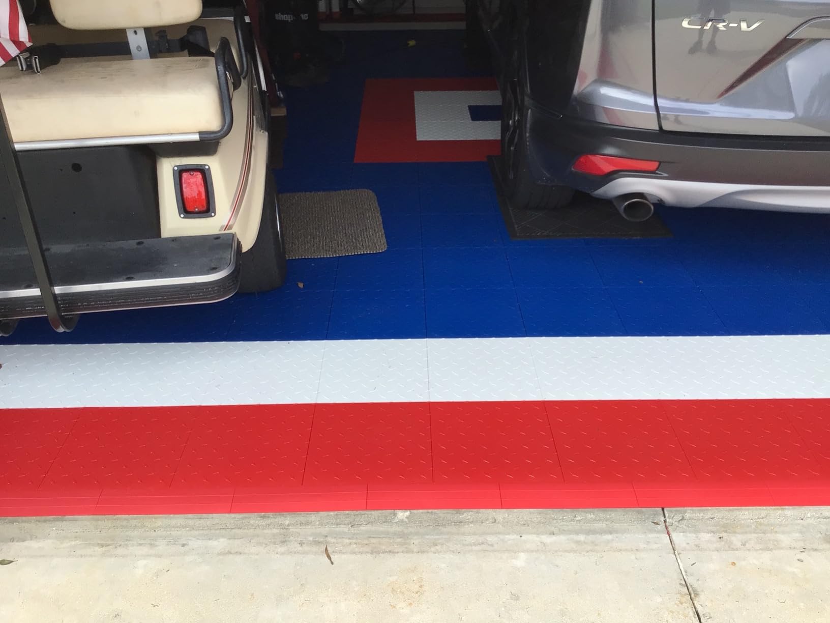 Speedway Diamond Interlocking Garage Floor Tiles 12 x 12 x 0.5 in, Black, 50 Piece Set customer photo 2