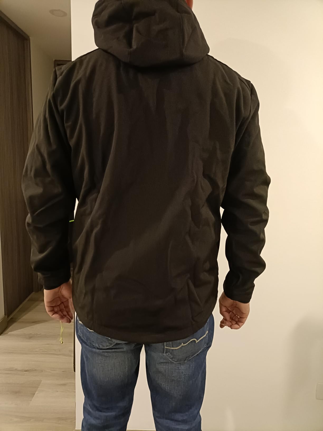 33,000ft Men's Hooded Softshell Jacket Waterproof Lightweight Insulated Fleece Lined Rain Shell Jacket customer photo 2