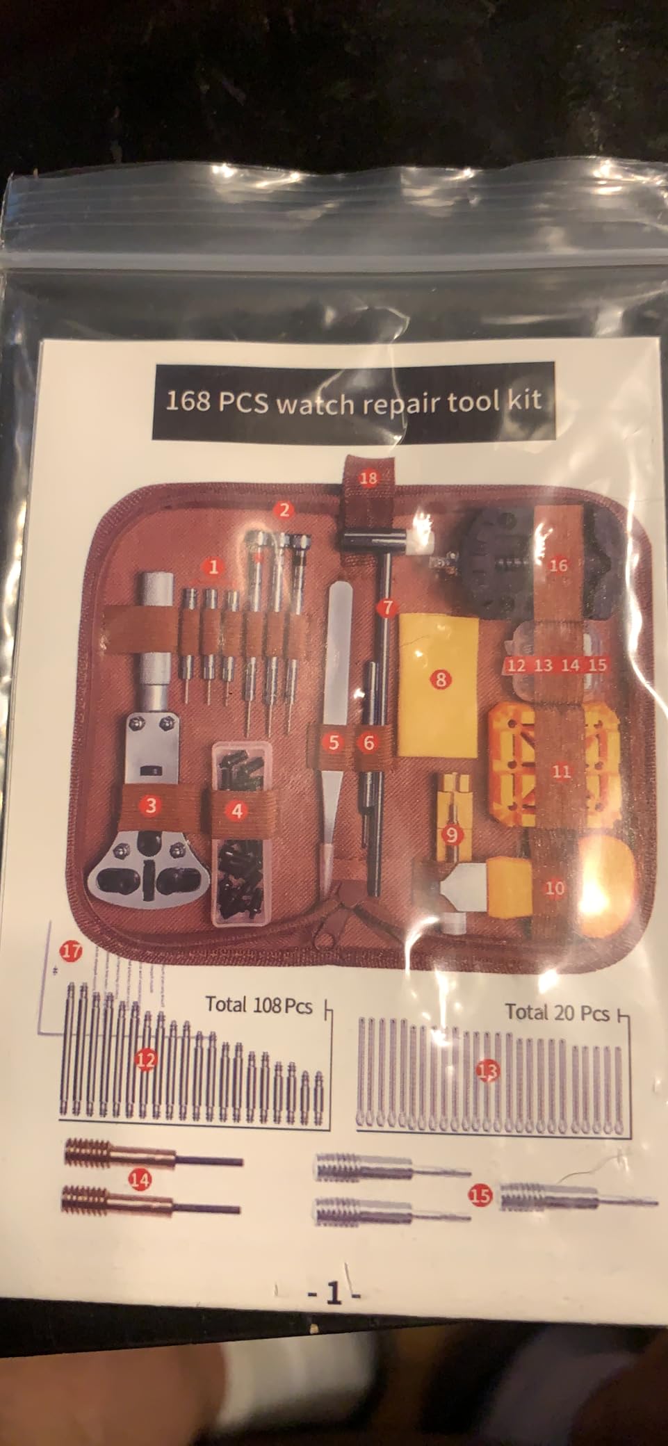 Kingsdun Watch Repair Kit, Professional 208Pcs Watch Battery Replacement Tool Watchband Link & Back Remover, Spring Bar Tool Kit with Carrying Case & Instruction Manual (Blue) customer photo 1