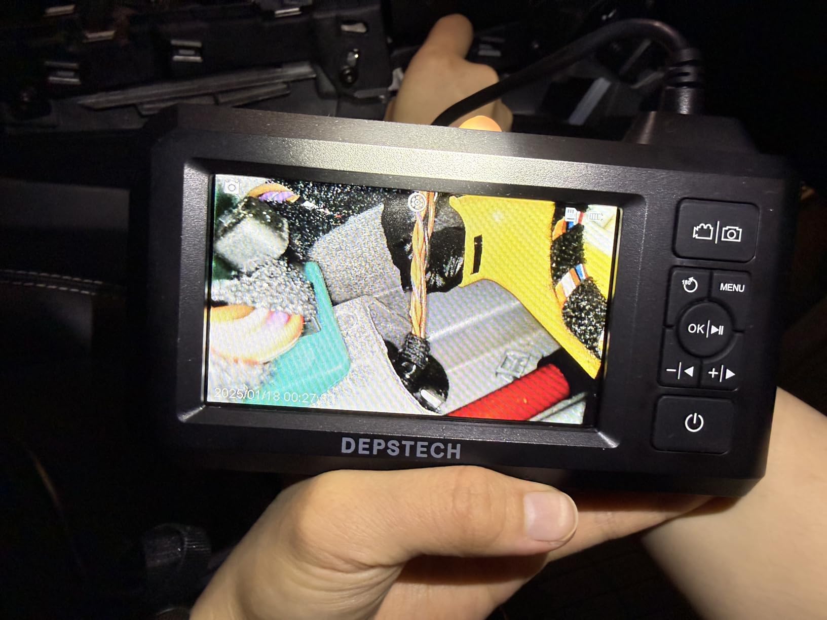 DEPSTECH Inspection Endoscope Camera with Light: Dual Lens 1080P Borescope with 4.3