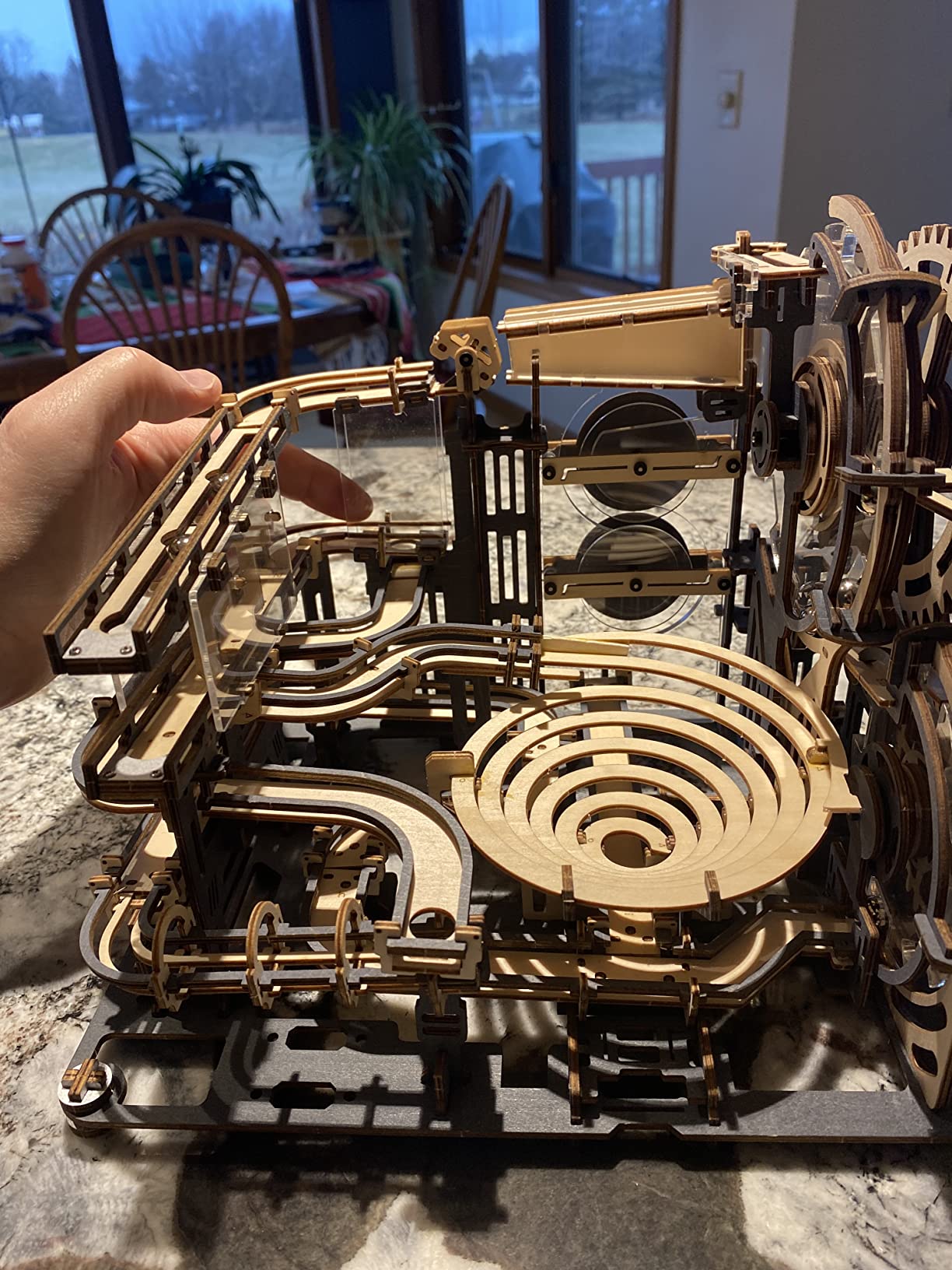 ROKR 3D Wooden Puzzles for Adults Marble Run Model Building Kit(LGA01 Marble Night City) customer photo 2