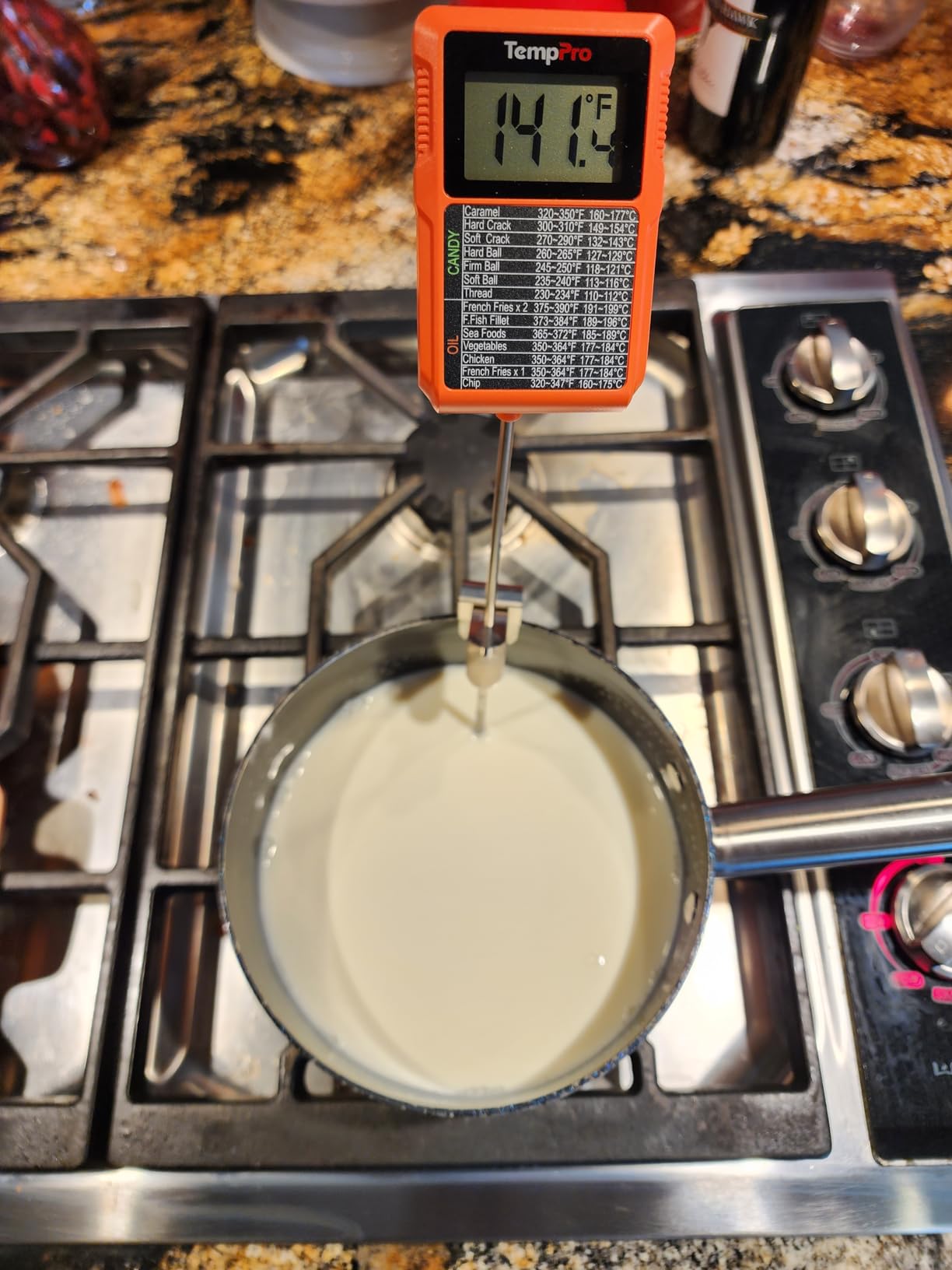 TempPro TempDip 1 Sec Digital Candy Thermometer with Pot Clip & 10