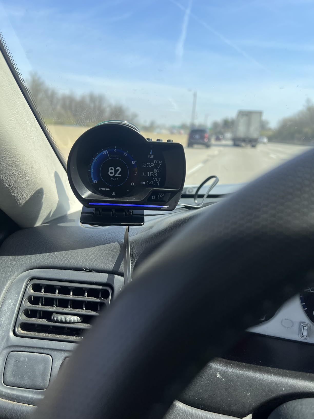 wiiyii OBD2 Gauge Display Head Up Display for Cars, Speedometer for Car P6 customer photo 2