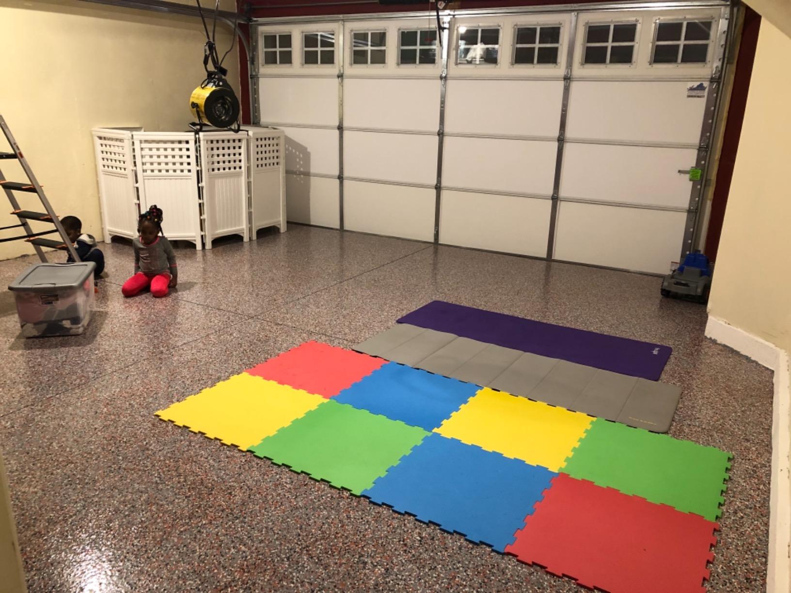Dove Gray Epoxy Resin Coating 100% Solids, High Gloss for Garage Floors, Basements, Concrete and Wood, 3 Gallon Kit customer photo 2