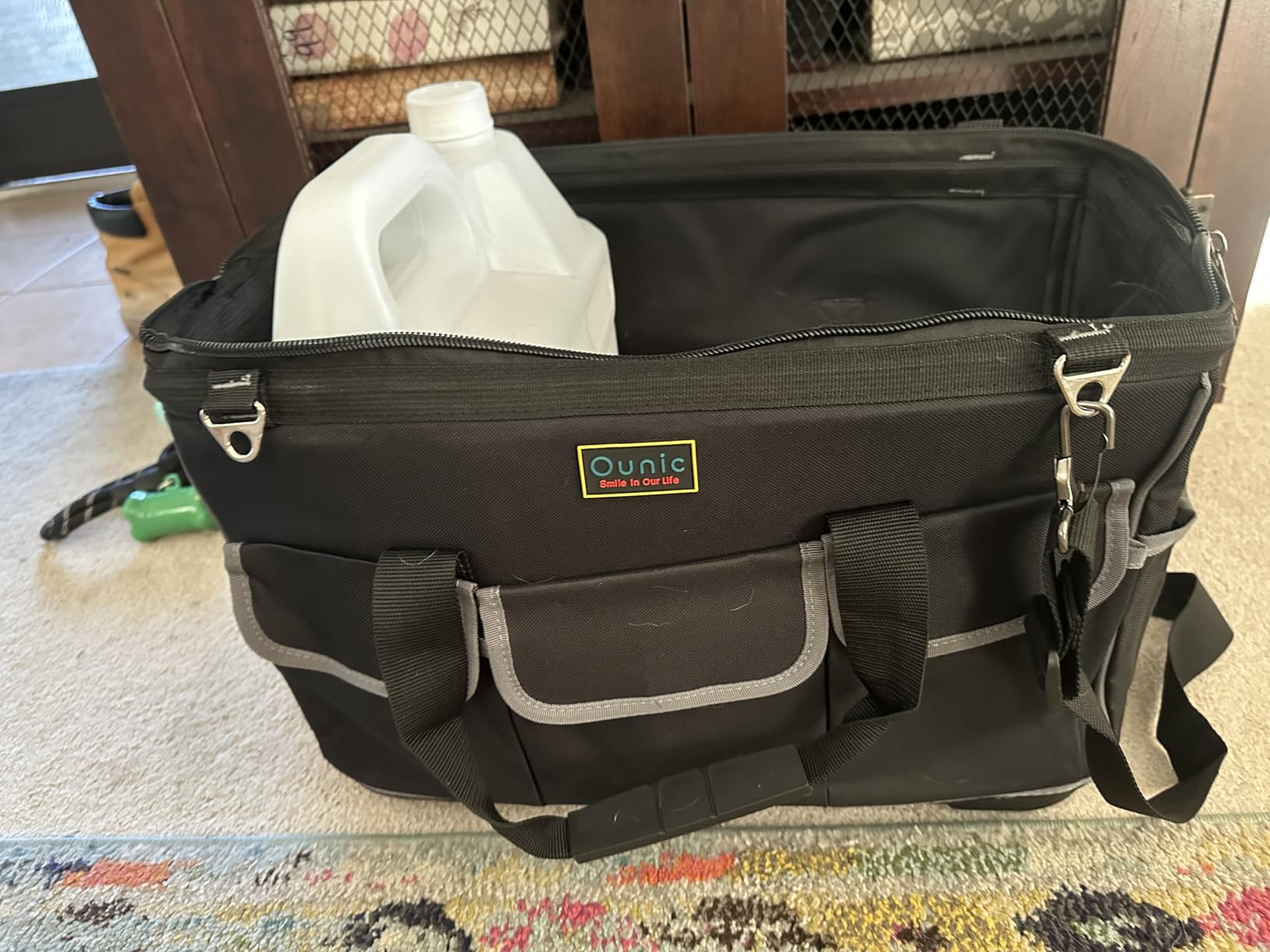 Tool Bag, Ounic 18 Inch Large Tool Tote Bag Heavy Duty With Waterproof Molded Base, Wide Mouth customer photo 2