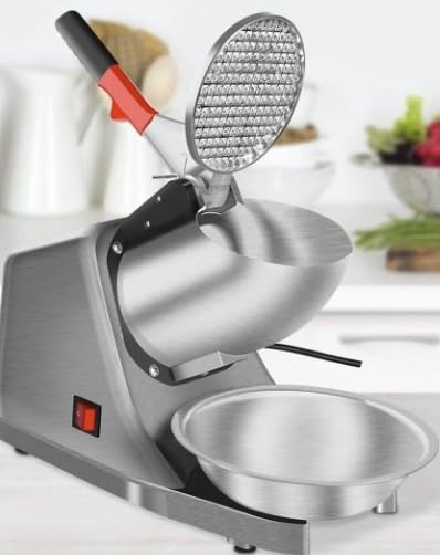 Reespring Snow Cone Machine Shaved Ice Machine Ice Crusher with 4 Blades Kitchen Electric for Shaved Ice and Snow Cone (300W 2000r/min) Comes with a Free Ice Pick,Ice Cube Tray, 6 Syrup dispensers customer photo 1