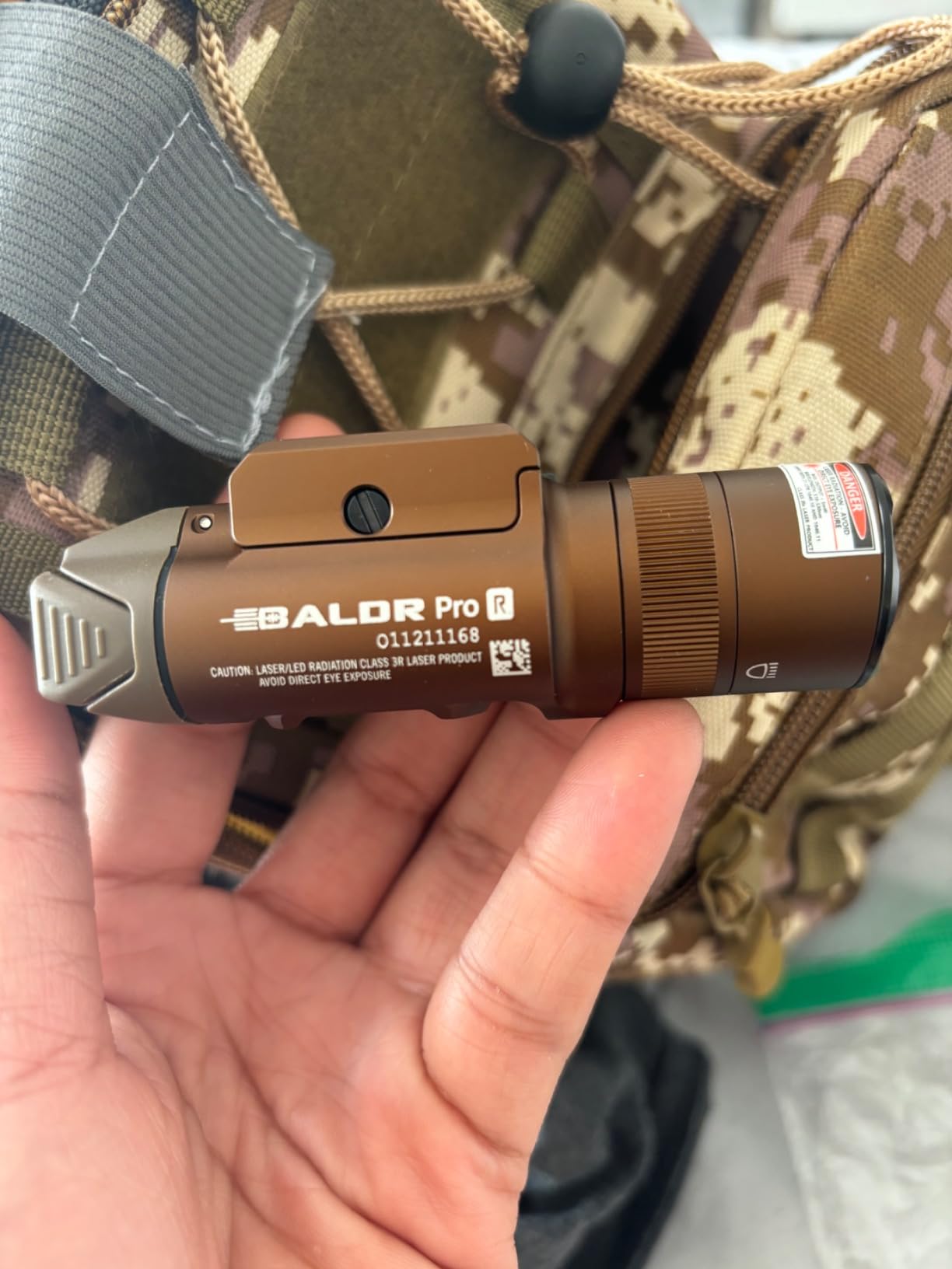 Baldr Pro R 1350 Lumens Rail Mounted Tactical Light with Green Beam | 10,000 Candela, Compact to Full-Size Weaponlight, Strobe Mode, Magnetic USB Charging, Compatible with 1913 and GL Rails customer photo 2