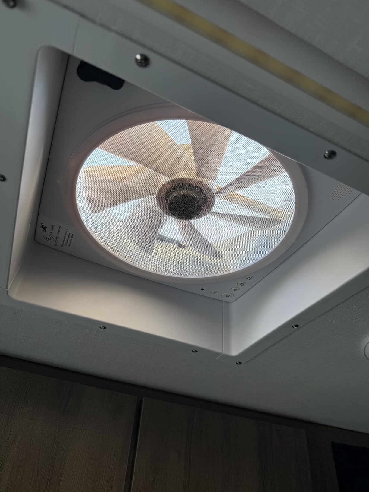RV Roof Vent Fan 14x14 with 4 Color LED Ambiance Light, Reversible Airflow, Ultra-Quiet 12V (24V Max) Vent Fan with Remote & Rain Sensor customer photo 2