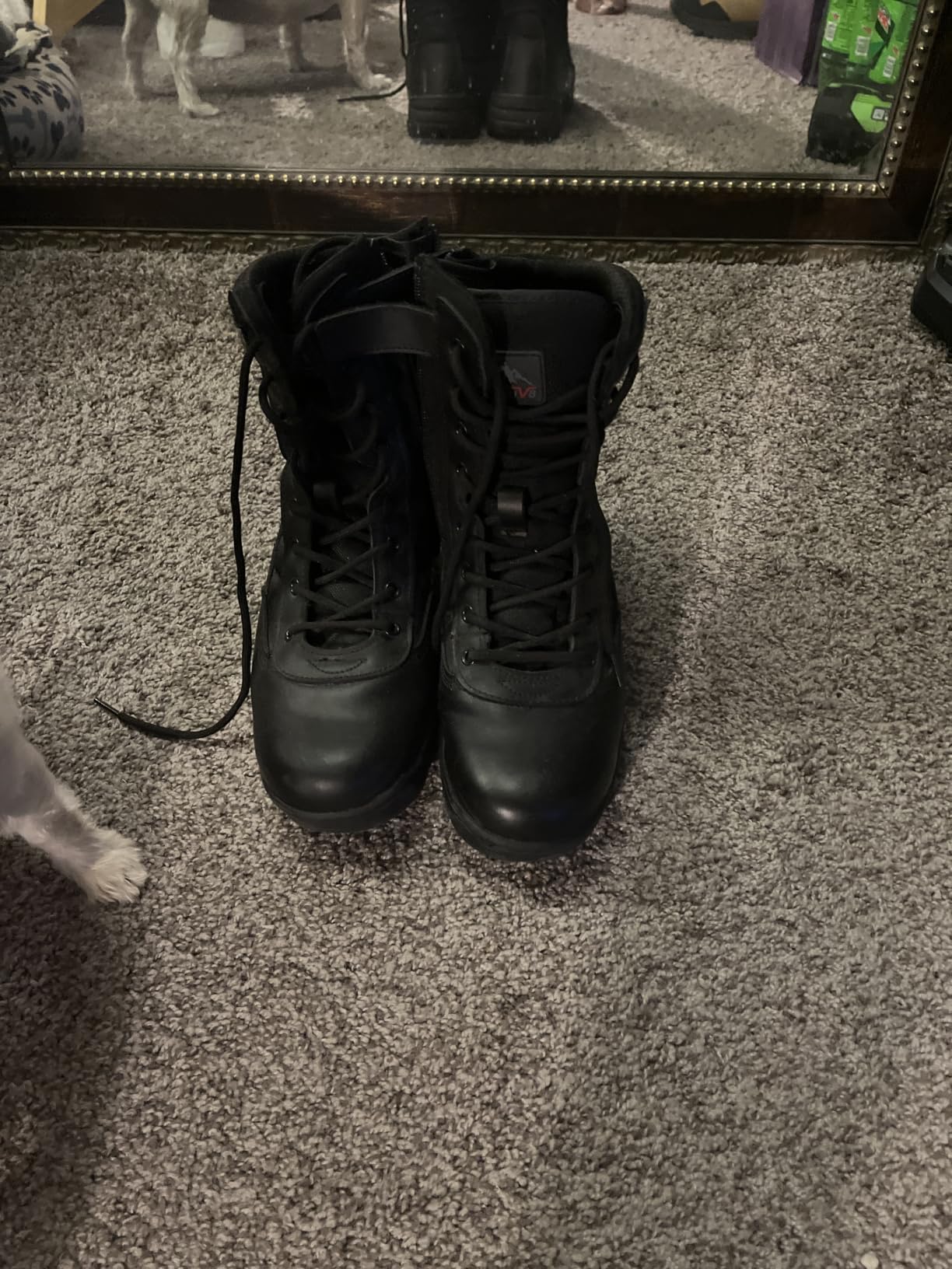 NORTIV 8 Men's Military Tactical Work Boots | Side Zipper Leather Motorcycle Combat Boots For Outdoor Work Hiking Tactical Use And Daily Wear Trooper customer photo 2