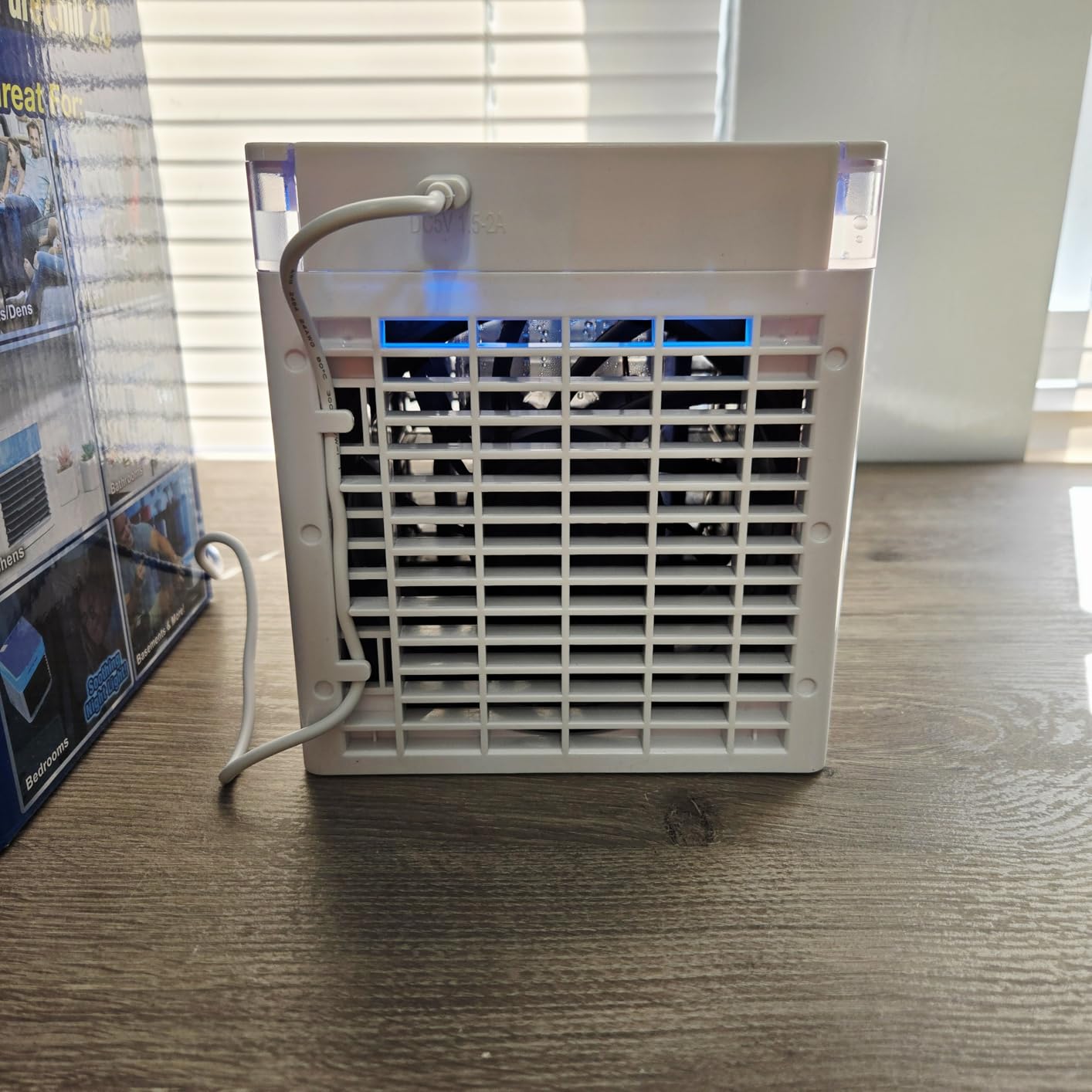 Arctic Air Pure Chill 2.0 Evaporative Air Cooler by Ontel - Powerful, Quiet, Lightweight and Portable Space Cooler with Hydro-Chill Technology For Bedroom, Office, Living Room & More, Blue customer photo 1