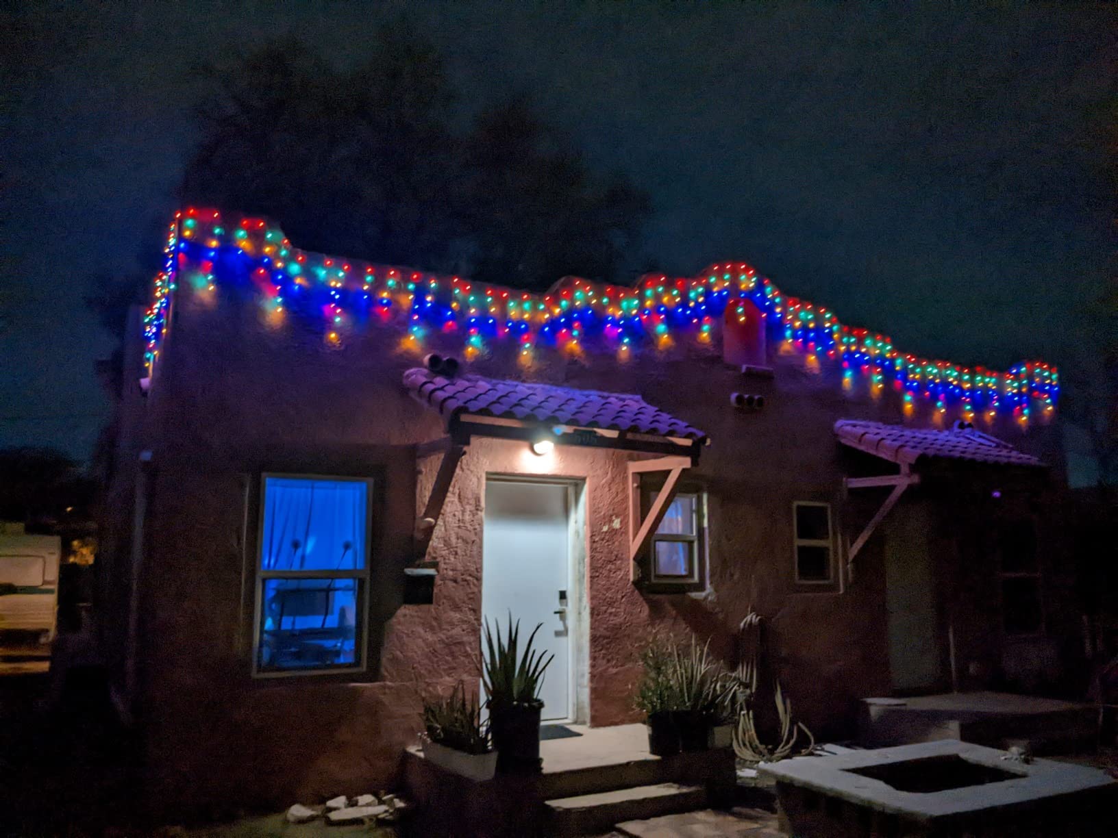 1600 LED 164FT Outdoor Christmas Lights Plug in 8 Modes with Timer Dimmable Christmas Decorations Waterproof Indoor Curtain String Lights for Roof Porch Garden Holiday Wedding Party Decor Multicolor customer photo 2