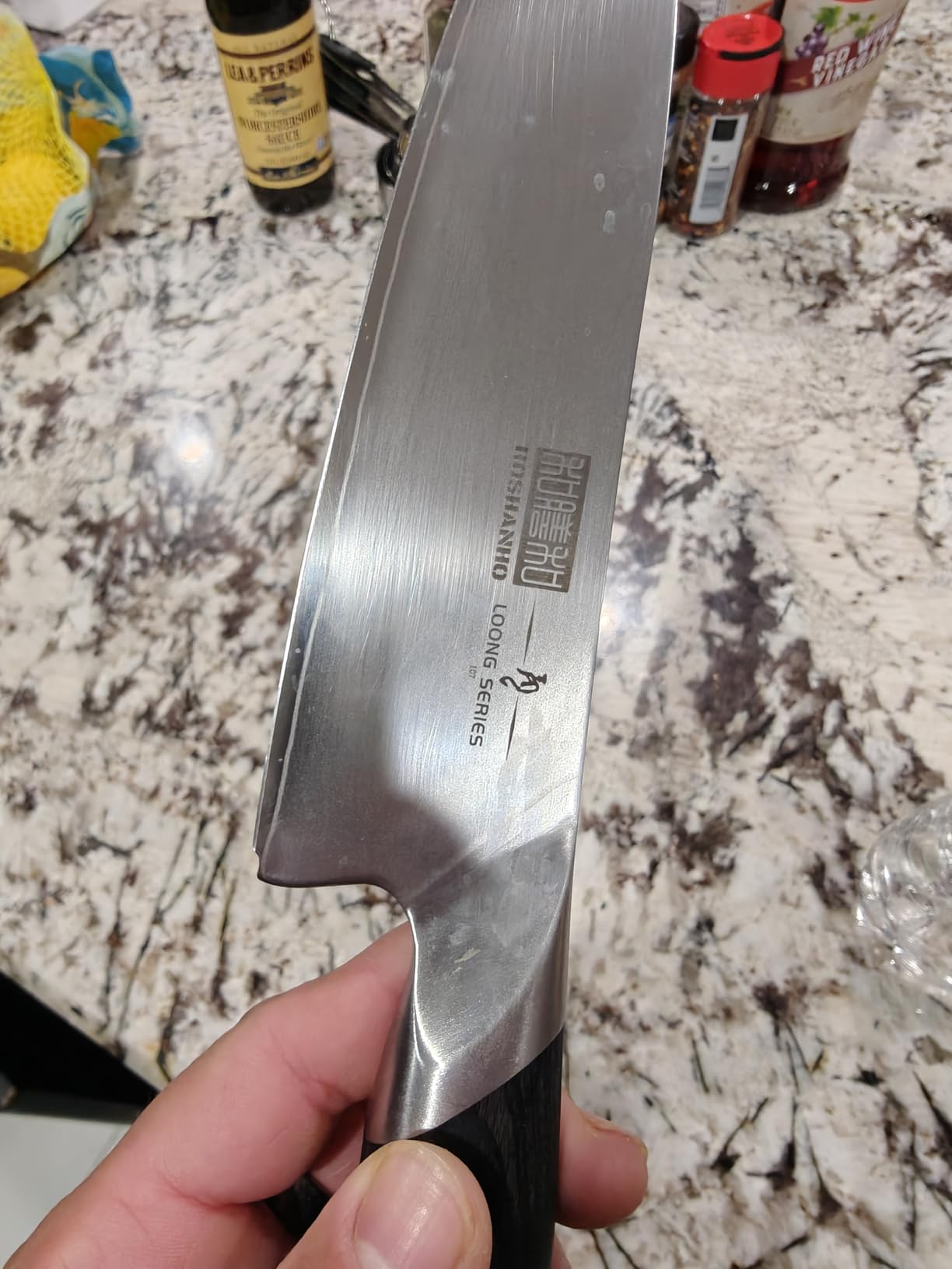 HOSHANHO Kitchen Knife in Japanese High Carbon Steel, Professional High-Class Chef's Knife 8 inch, Non-slip Ultra Sharp Cooking Knives with Ergonomic Handle | Multifunctional, 10Cr15CoMoV, Home Gifts customer photo 2