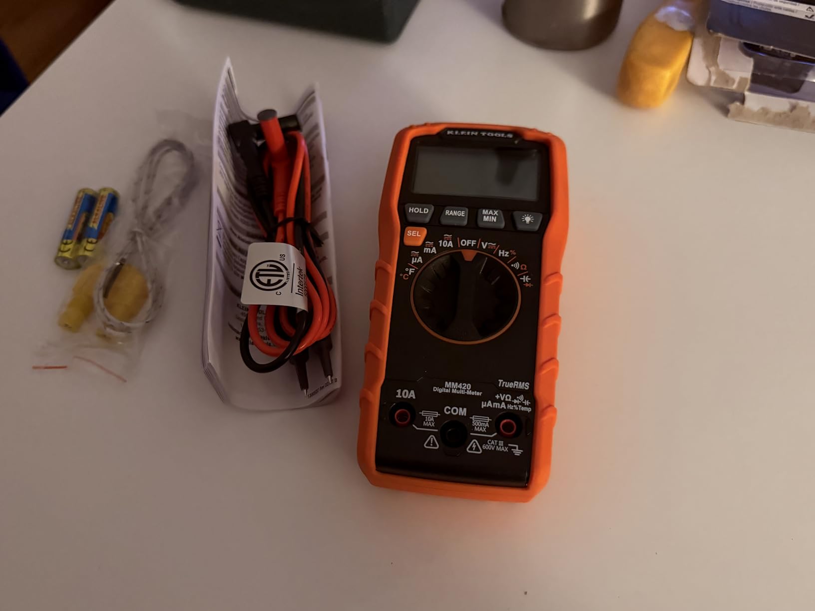 Klein Tools MM420 Digital Multimeter, Auto-Ranging TRMS Multimeter, 600V AC/DC Voltage, 10A AC/DC Current, 50 MOhms Resistance customer photo 2