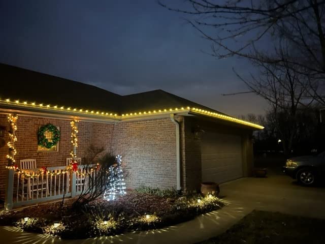 C9 Led Christmas String Lights 68Ft 100 LED with All in One Clips Outdoor Waterproof Strawberry Roof Lights, Commercial Grade Extendable for Indoor Outside Roofline Home Xmas Decoration, Warm White customer photo 2