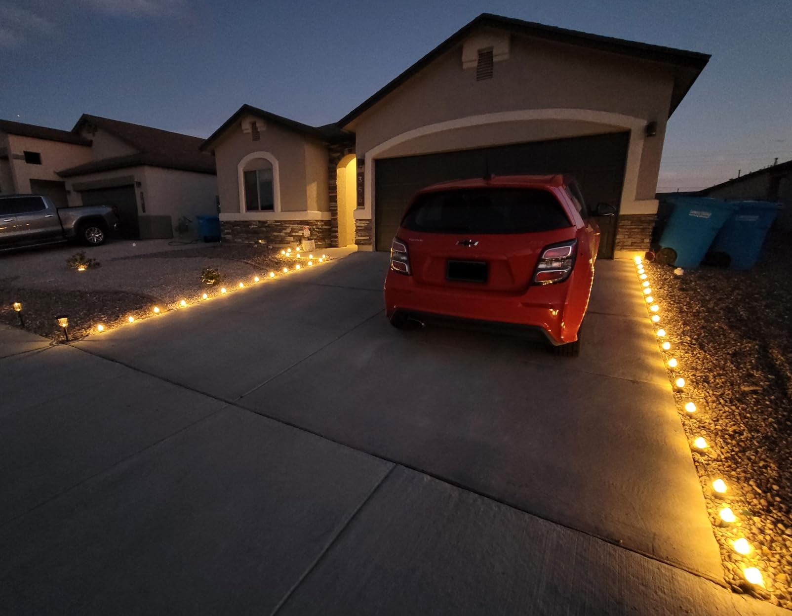 C9 Christmas Lights Outdoor, 26FT 20 LED C9 String Lights with Stakes | Connectable Shatterproof Waterproof Walkway Pathway Lights for Lawn, Patio, Yard, Garden, Christmas Decorations, Warm White customer photo 2