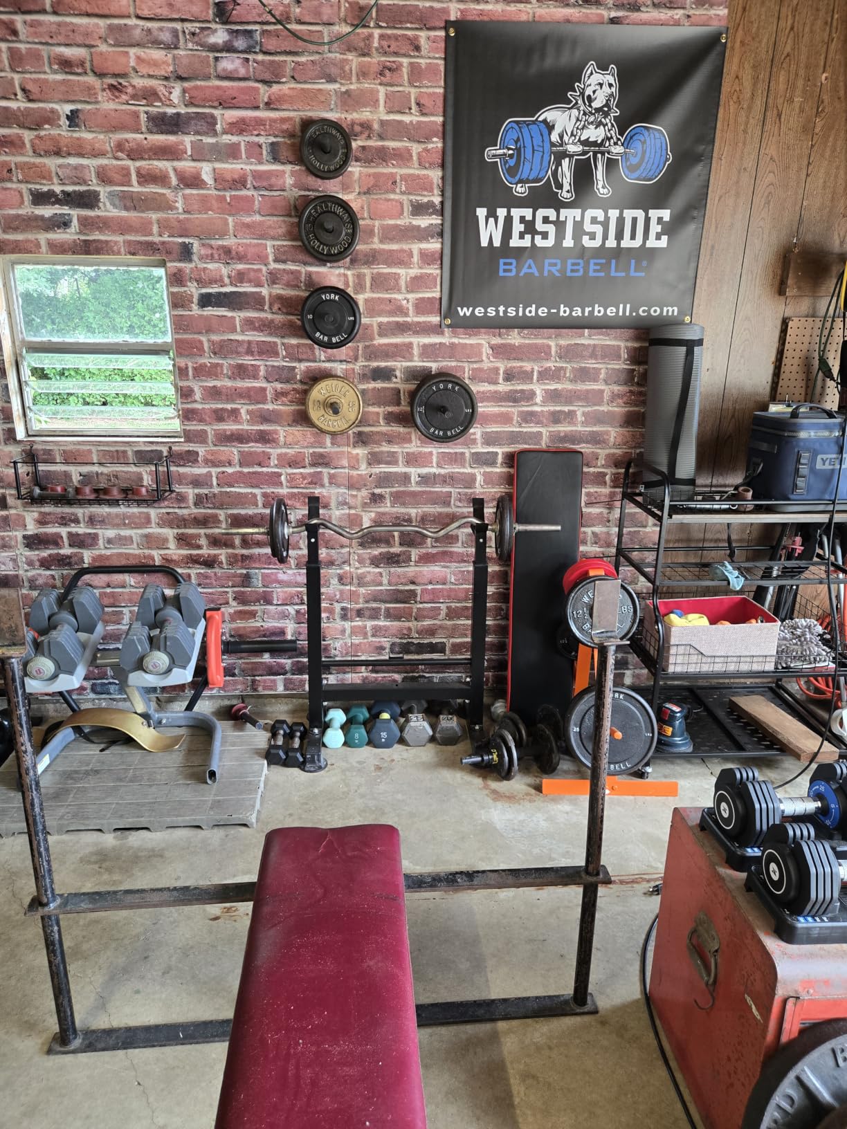 Weight Plate Holder, Wall Mounted Weight Rack Storage for Weight Plates, Home Gym Organizer customer photo 1