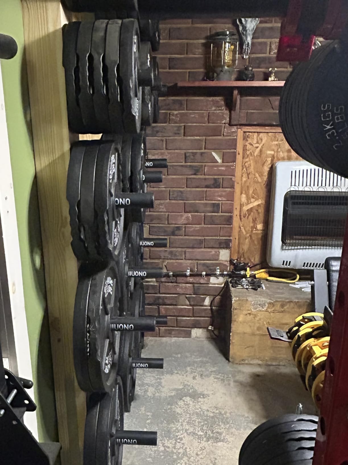 Weight Plate Holder, Wall Mounted Weight Rack Storage for Weight Plates, Home Gym Organizer customer photo 2