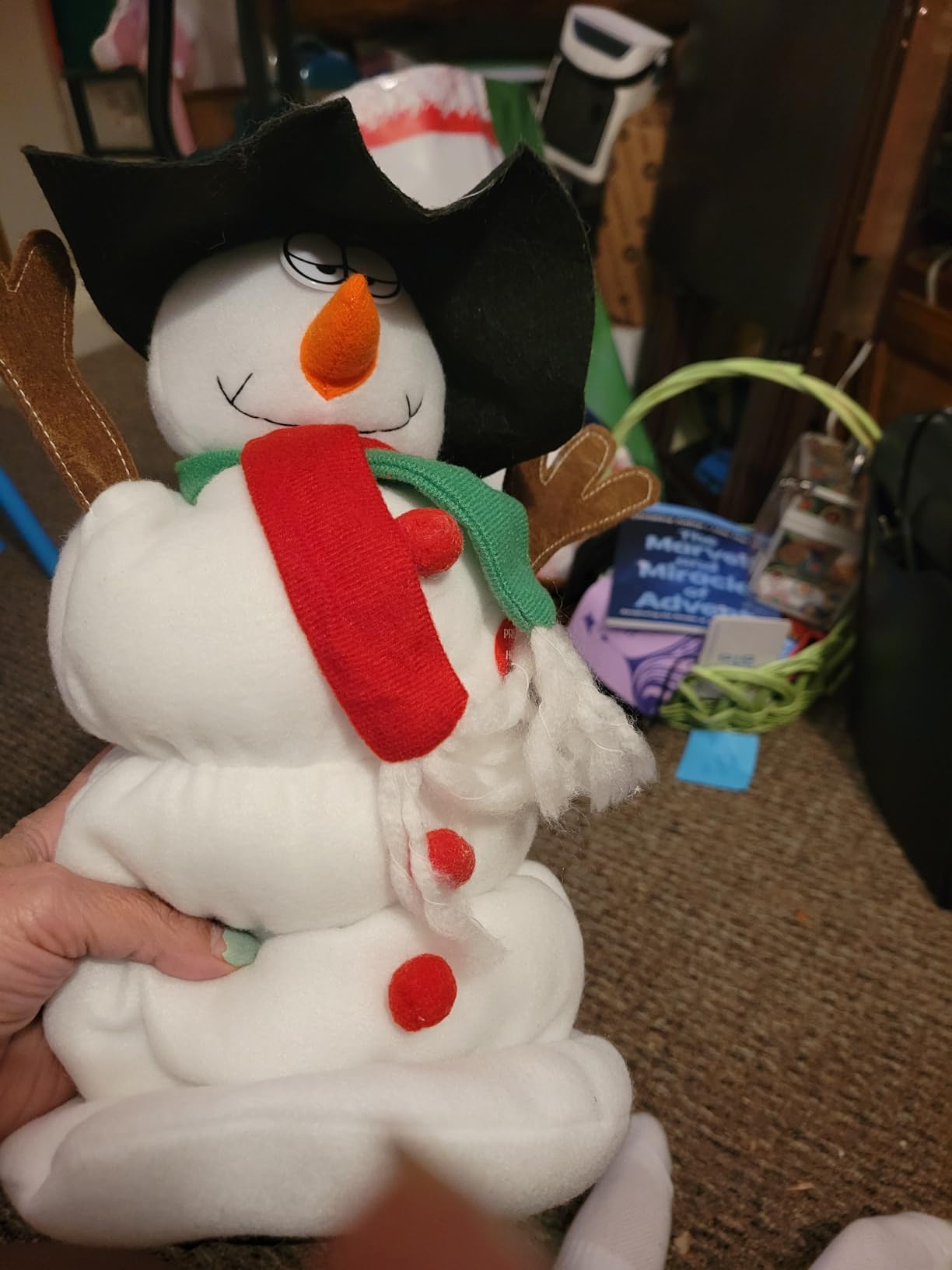 Twerking Christmas Snowman Santa Singing Dancing Snowman Santa Claus Animated Plush Toys, 6 English Christmas Songs customer photo 2