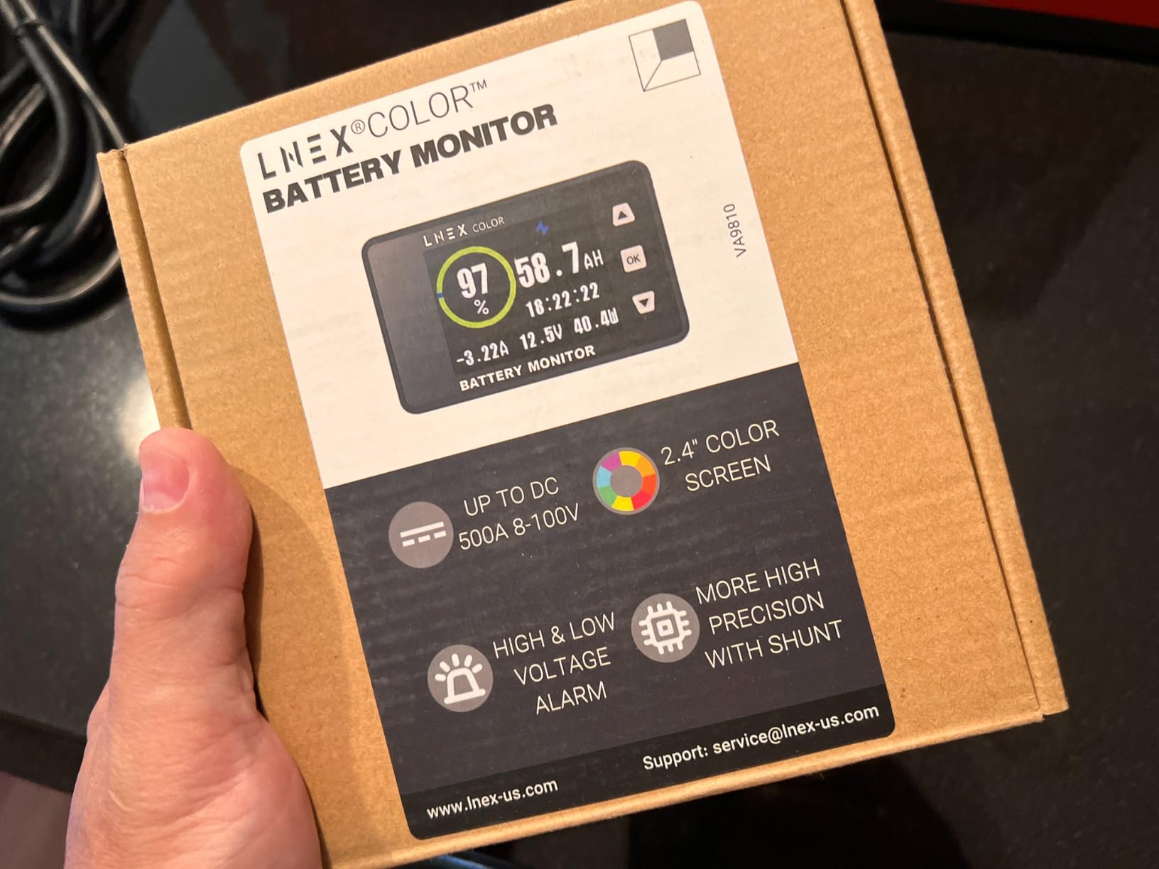 LNEX 500A Shunt Battery Monitor, 2.4