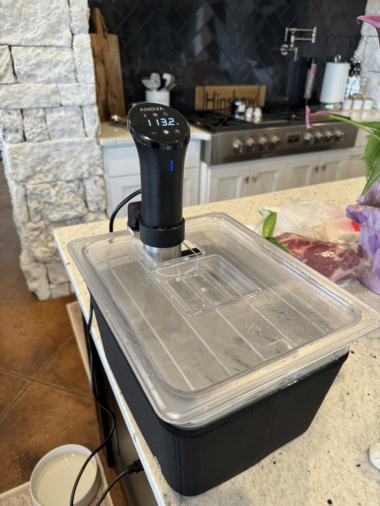 Greater Goods 12 Qt Sous Vide Container with Lid, Rack & Insulated Sleeve | Fits Most Wand-Style Circulators, Reduces Evaporation During Long Cooks, Clear MIN/MAX Fill Marks, Dishwasher Safe, Full Kit customer photo 1