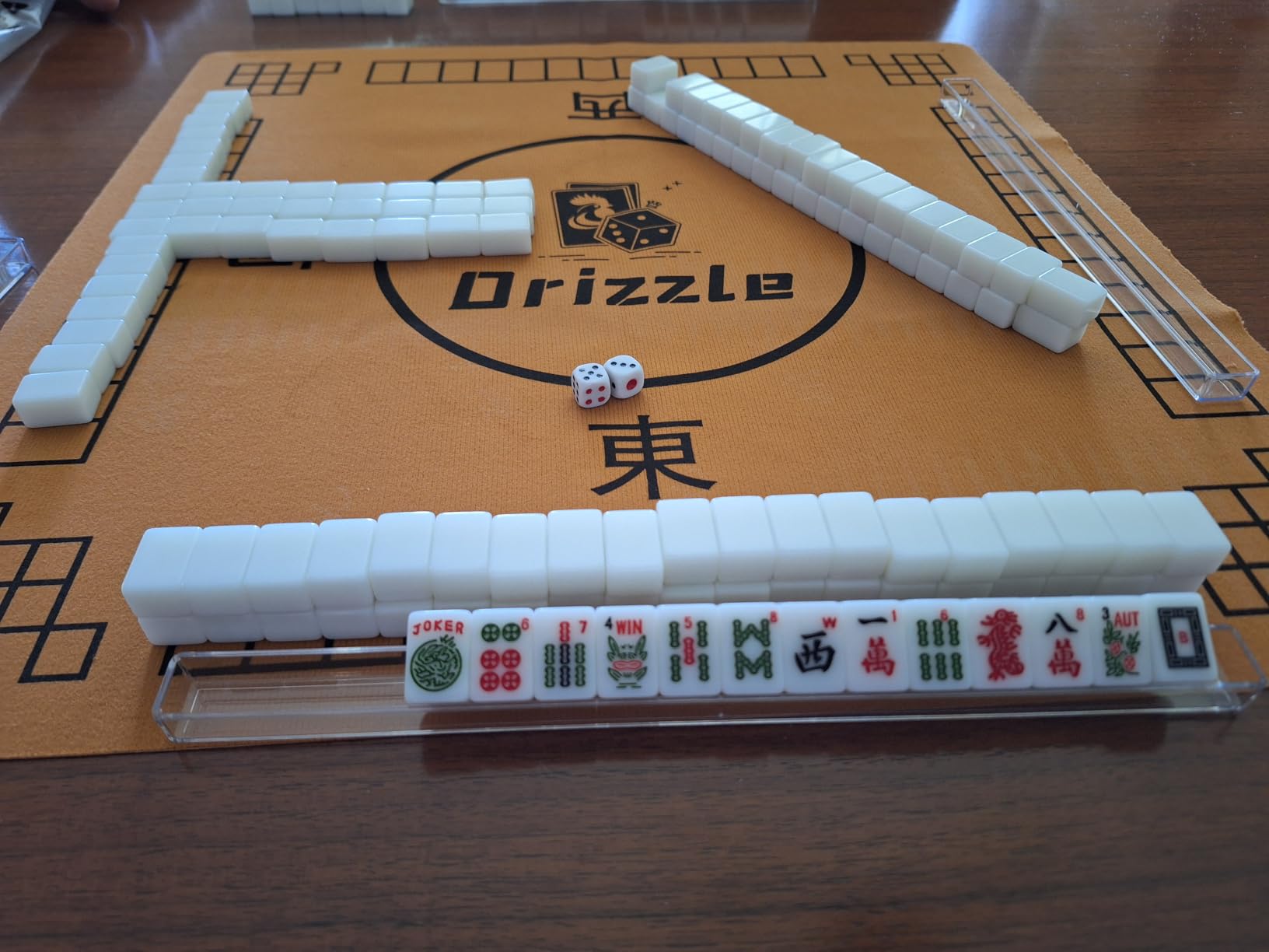 drizzle Travel Mini American Mahjong Set - 166 White Tiles Includes Jokers 0.8