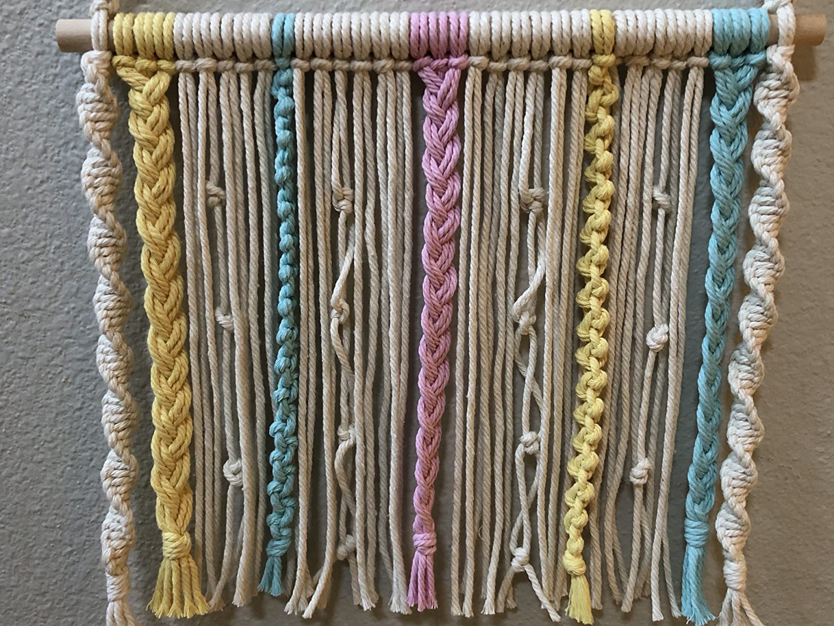 Kenning 32 Rolls Macrame Cord 4 Strand 3 MM x 1760 Yards Natural Cotton Rope Bulk Colored Cotton Craft Cord DIY Twine Colorful Macrame String for Knitting Gift Wrapping Wall Hanging(Colorful) customer photo 2