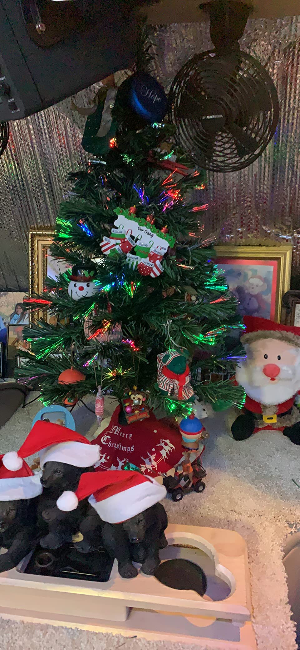 Flexible Flyer Small Fiber-Optic Christmas Tree. Pre-Lit LED Multi-Color Changing Xmas Decoration, 4 Ft customer photo 2