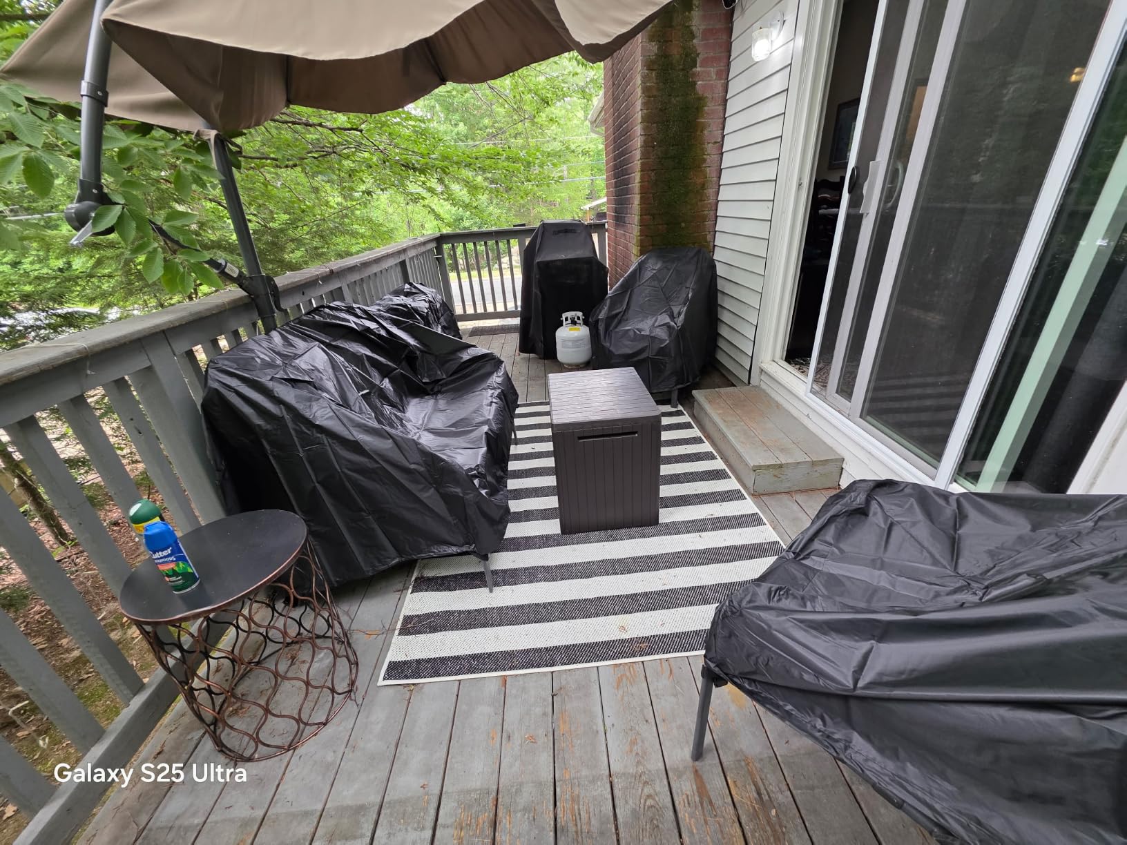 STARTWO Patio Furniture Cover 4 Piece Set, Black, Regular | Outdoor Furniture Cover Waterproof for Loveseat, Lawn Chairs, Coffee Table, Windproof with Buckle Strap customer photo 2