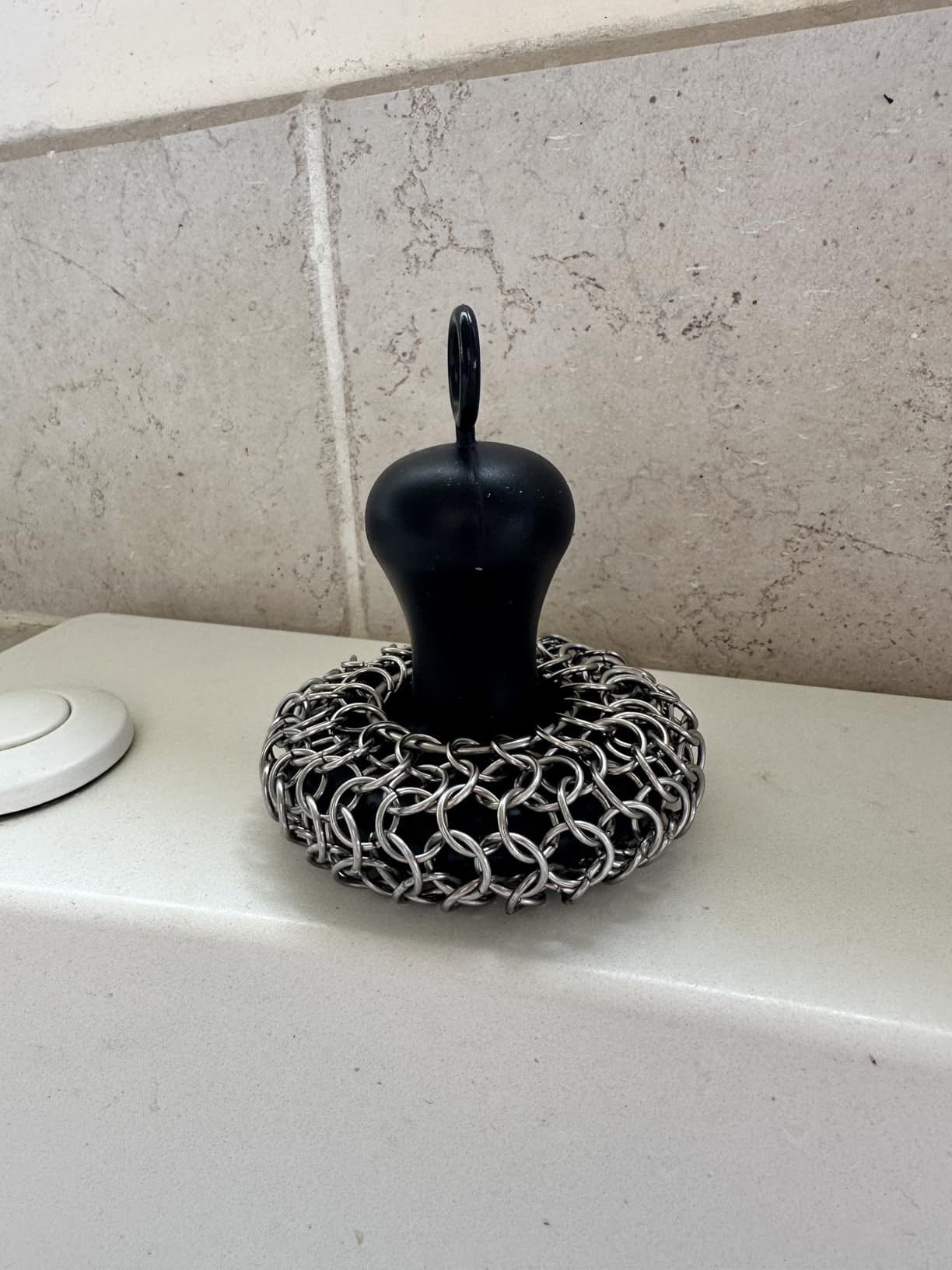 Cast Iron Cleaner Scrubber with Pan Scraper, Patented Chain Mail Scrubber | with Hanging Loop, Metal Chainmail Scrubber Sponge Scrub Brush Cleaning kit to Clean Pan Pot, Skillet, Grill, Dutch Oven, Wok customer photo 1