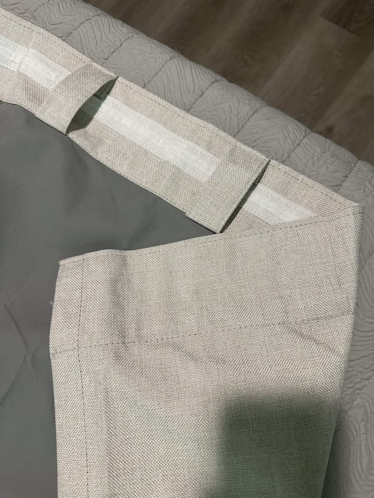 Linen Textured Total Blackout Curtains for Bedroom 96 Inches Long, Oatmeal | 100% Blackout Shield, Back Tab/Rod Pocket Living Room Drapes, Thermal Insulated Blackout Curtains 2 Panels Set customer photo 1