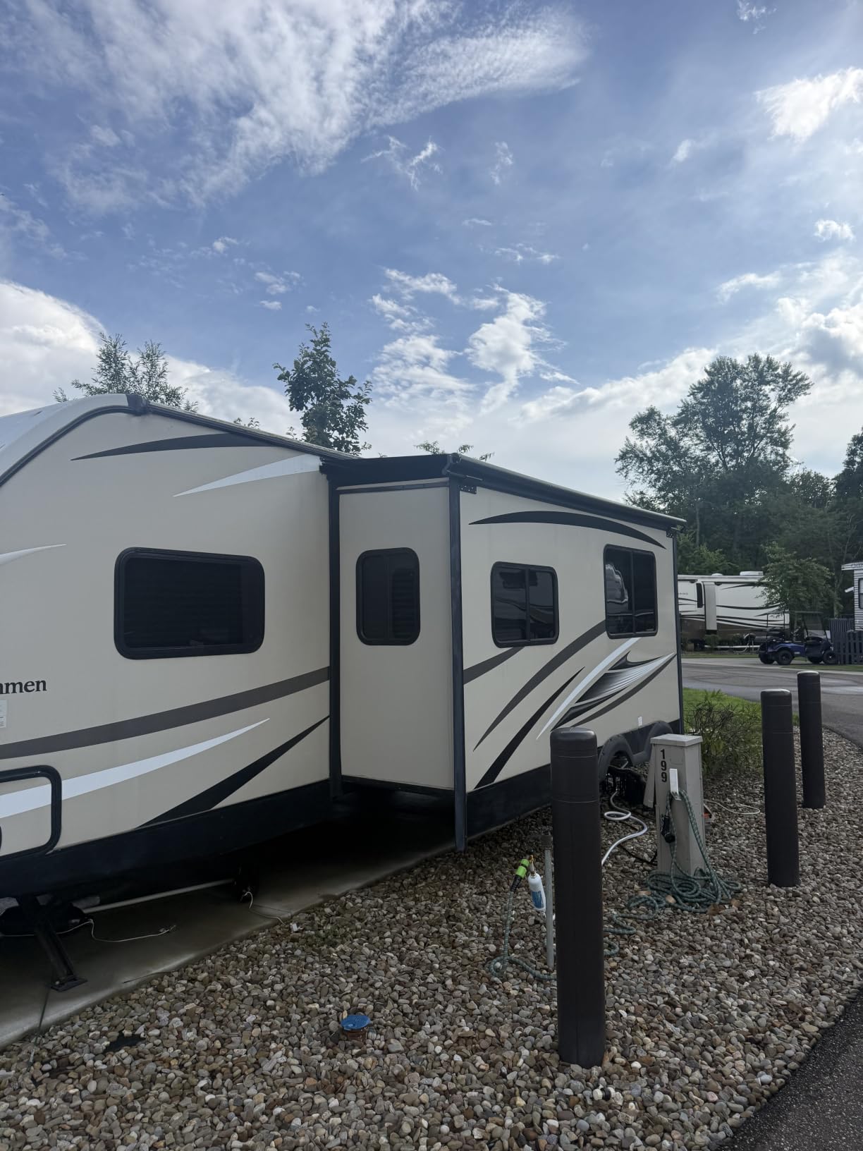 YESCAMP RV Slide Topper Awning Complete Kit,Universal Fit RV Slide Out Awning Protection for RVs,Campers,Travel Trailers,5th Wheels & Motorhomes,White,7'(6'7'' Fabric) customer photo 1