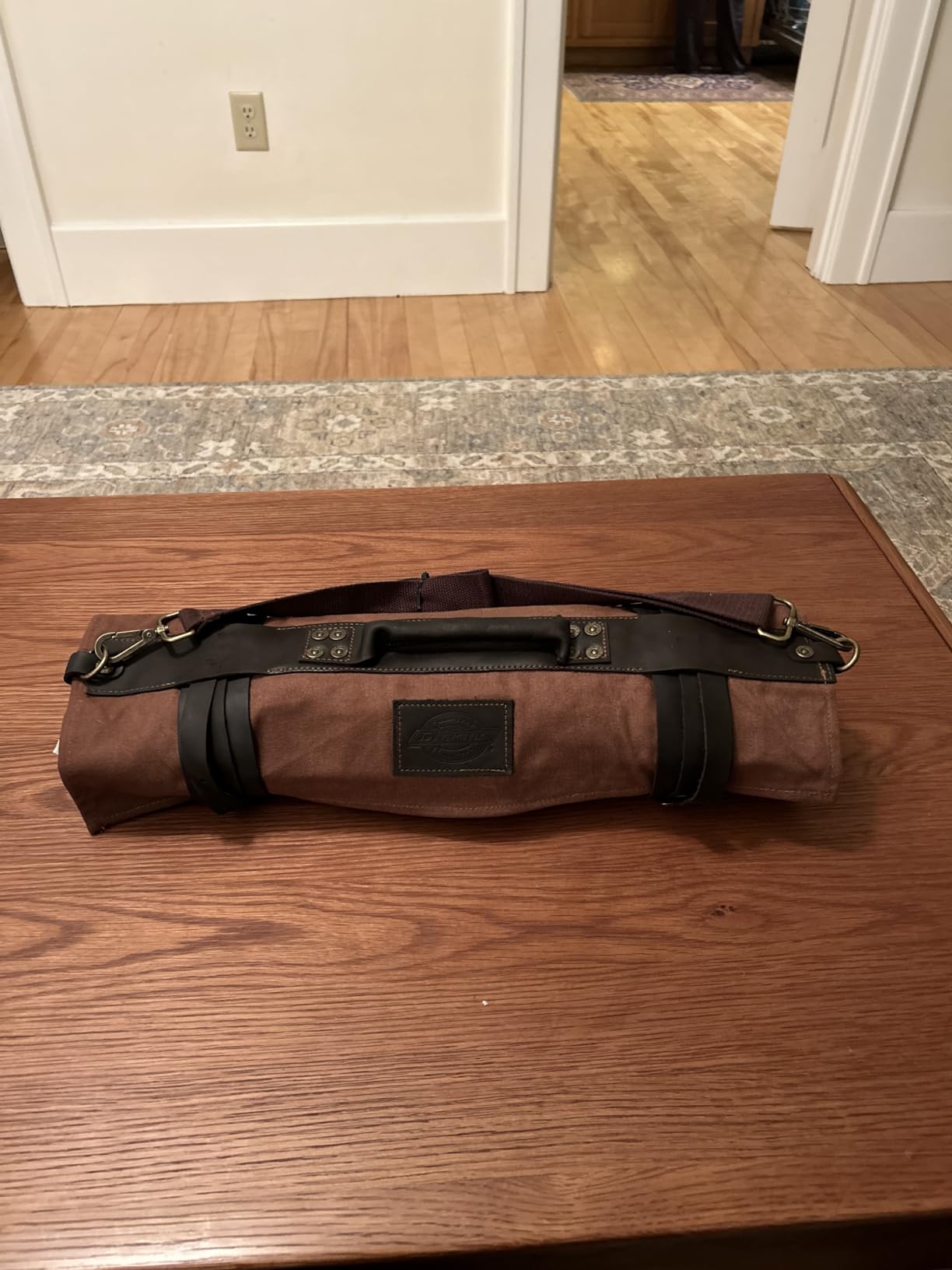 Dickies Chef Knife Roll Bag Portable Organizer and Cutlery Storage Roll, Waxed Canvas and Leather, Medium customer photo 2