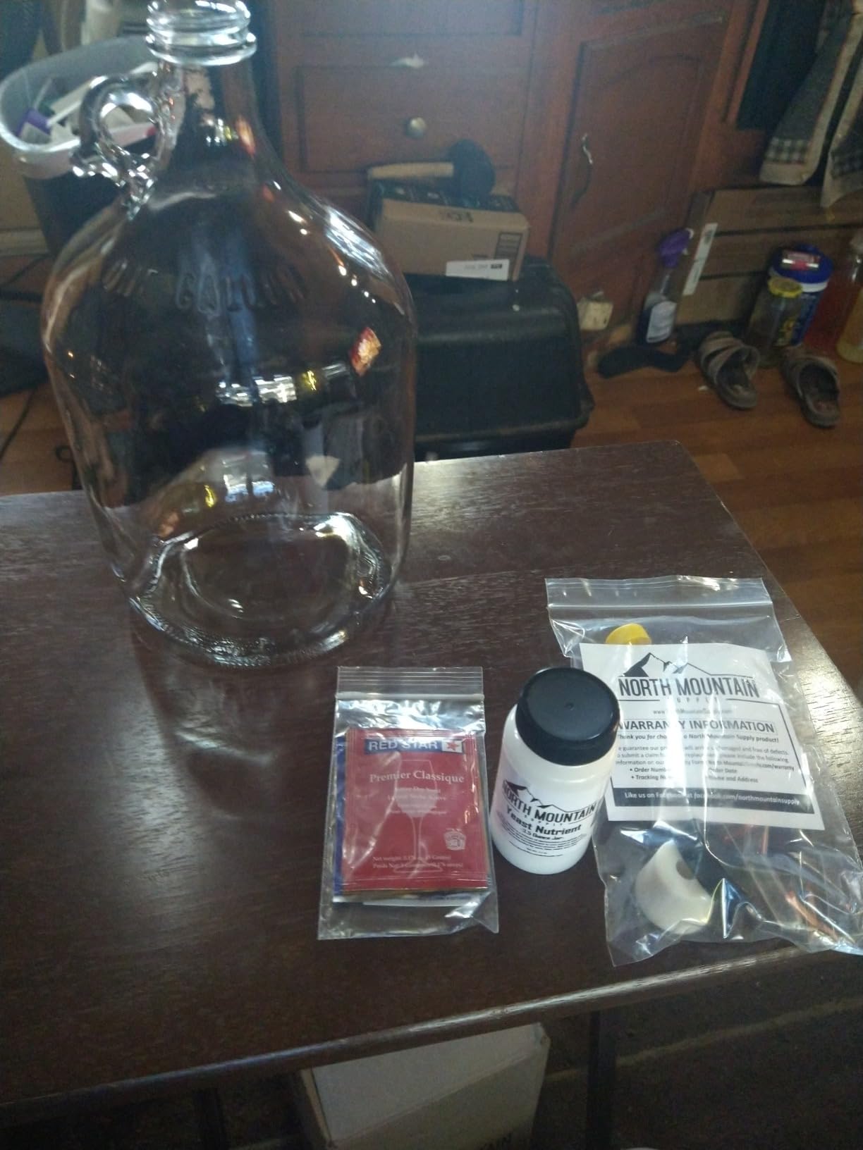 North Mountain Supply Fermenting Jug Starter Kit, 1 Gallon | Home Brewing, Starter Kit, Wine, Beer Brewing For Beginners, Jug With Handle, Airlock, Yeast customer photo 1