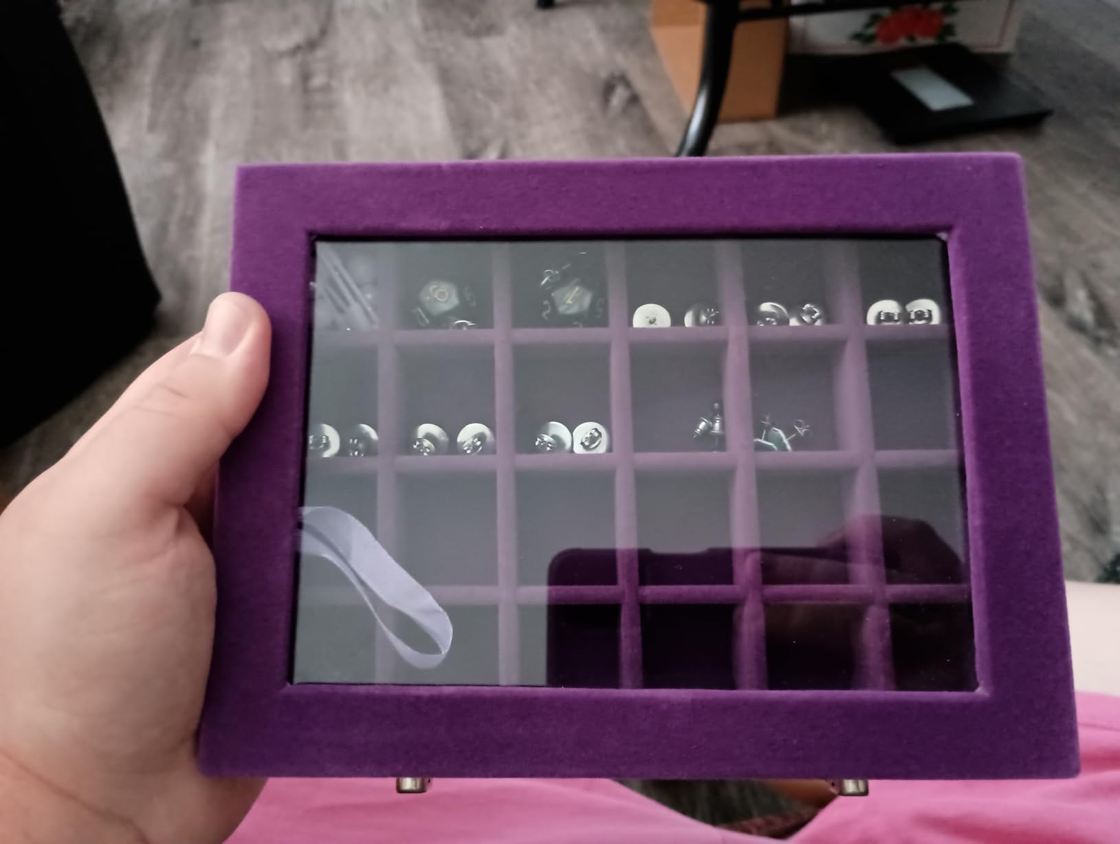 Vicoter Velvet Jewelry Box 24 Grid Jewelry Ring Display Organiser Box Tray Holder Earrings Storage Case customer photo 1