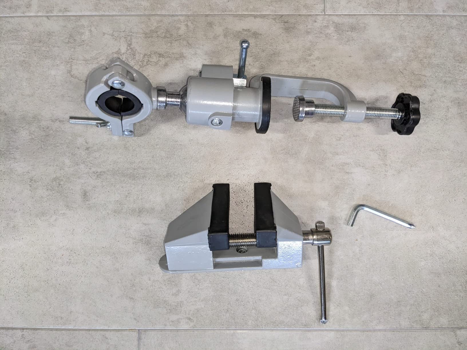 2 in 1 Universal Rotate 360° Work Clamp-On Vise with Grinder Holder customer photo 2