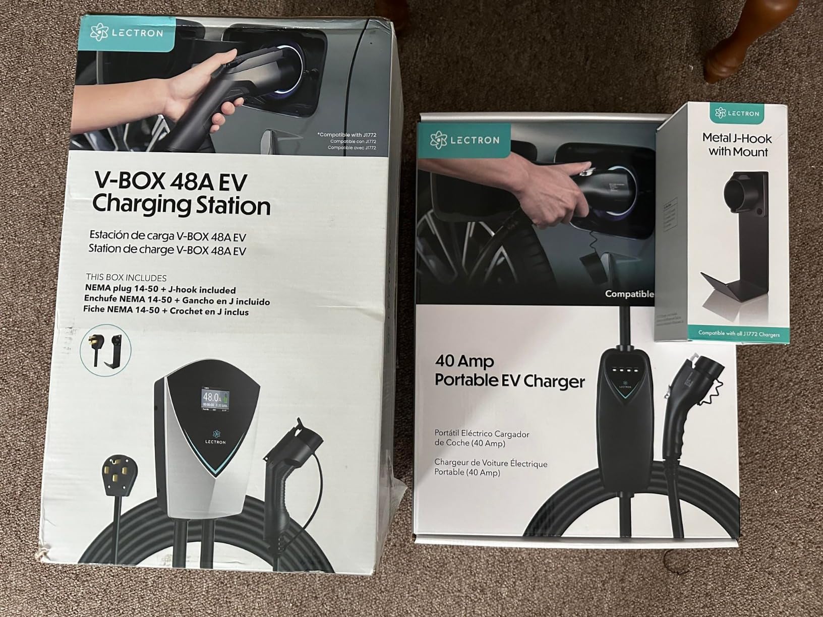 Lectron Level 2 EV Charger - ETL Certified, 240V, 40 Amp, NEMA 14-50 Plug, 16 ft Extension Cord & J1772 Cable - Portable Electric Car Charger for J1772 EVs and Plug-in Hybrid Vehicles customer photo 1