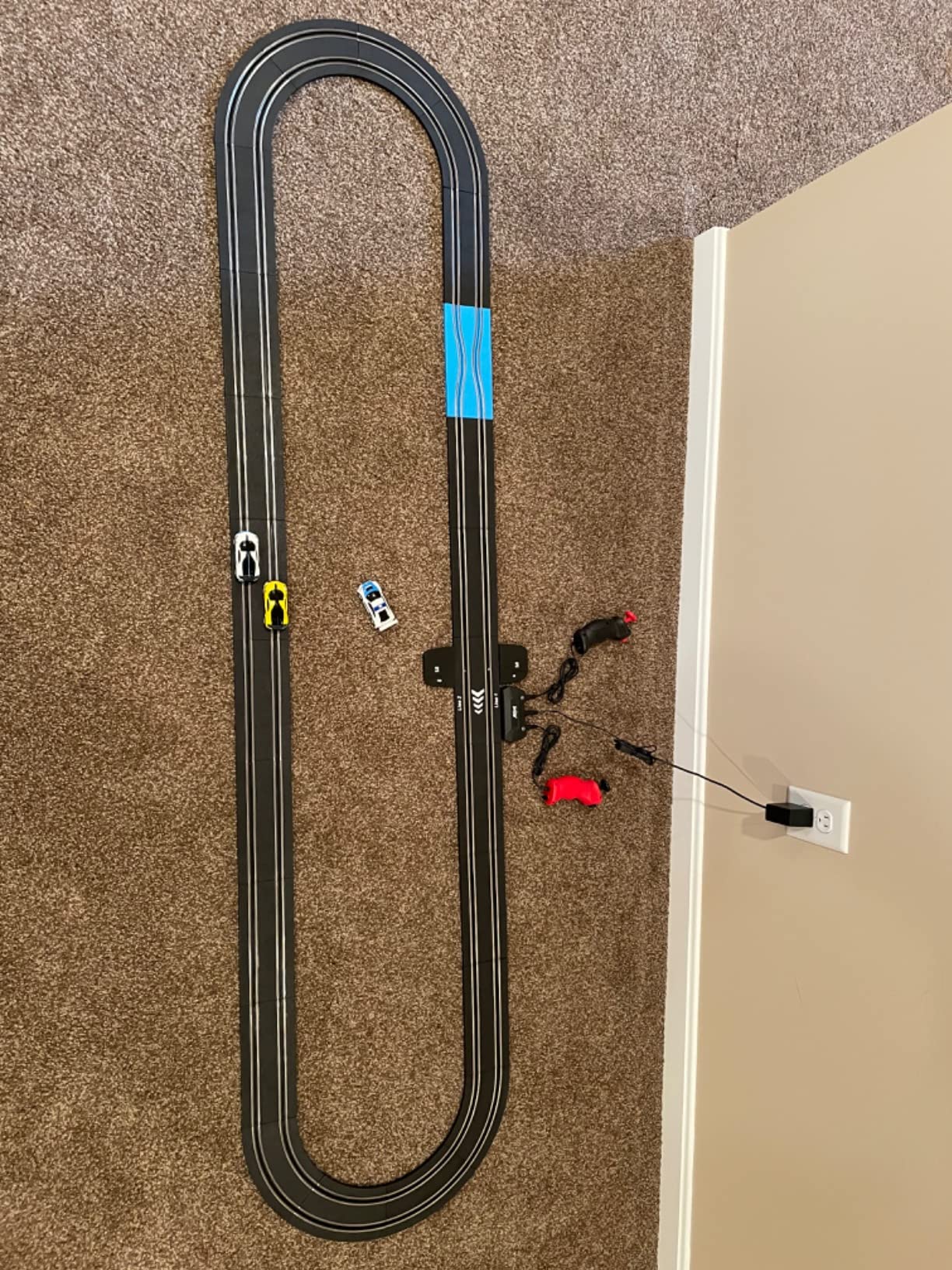 AGM MASETCH High Speed Series Tram Dual Track Set, Track with 4 Vehicles Official Licensed Slot car Racing, Comes with 2 Hand Controls and Track Parts and a Lap Counter customer photo 2