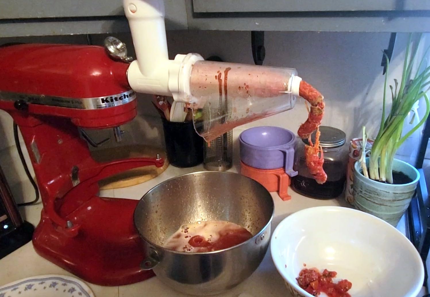Fruit & Vegetable Strainer Attachment for KitchenAid Stand Mixer | Includes Food Grinder Attachment with Sausage Stuffer Tubes and Juicer Auger, Meat Grinder Attachment for KitchenAid customer photo 2