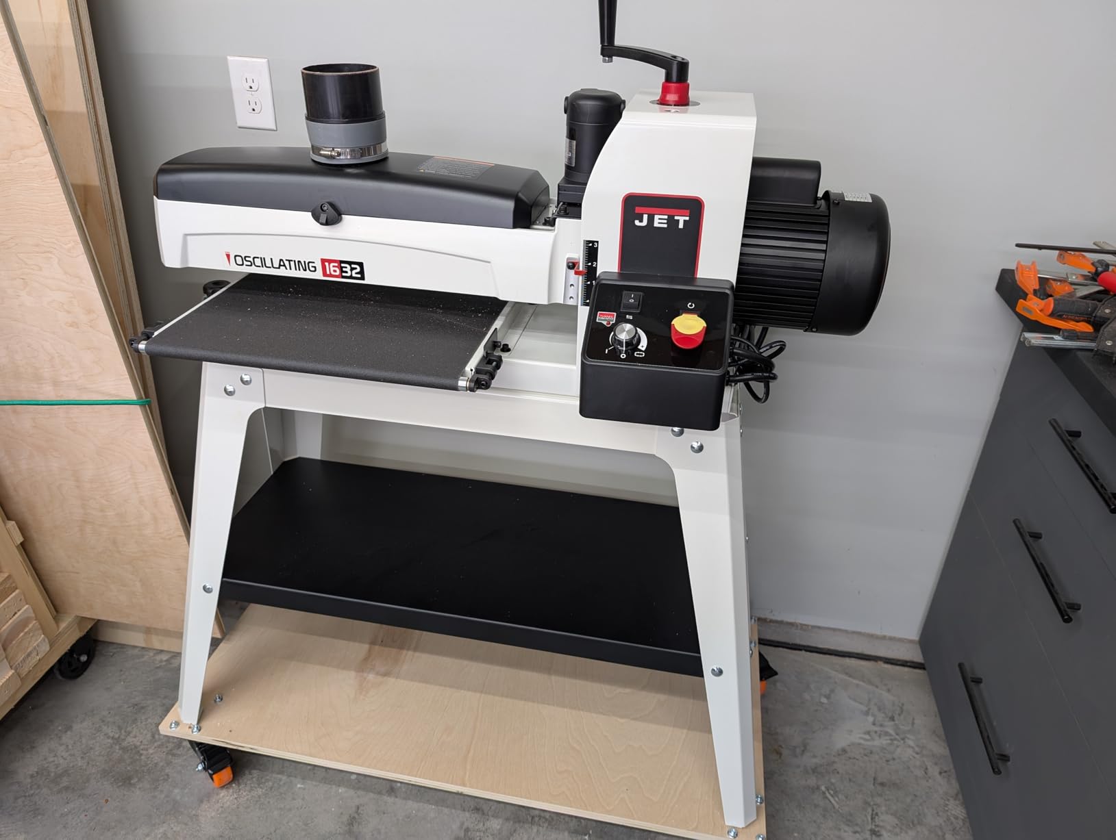JET 16-Inch Oscillating Drum Sander, 1-1/2 HP, 115V 1Ph (JWDS-1632OSC) customer photo 1