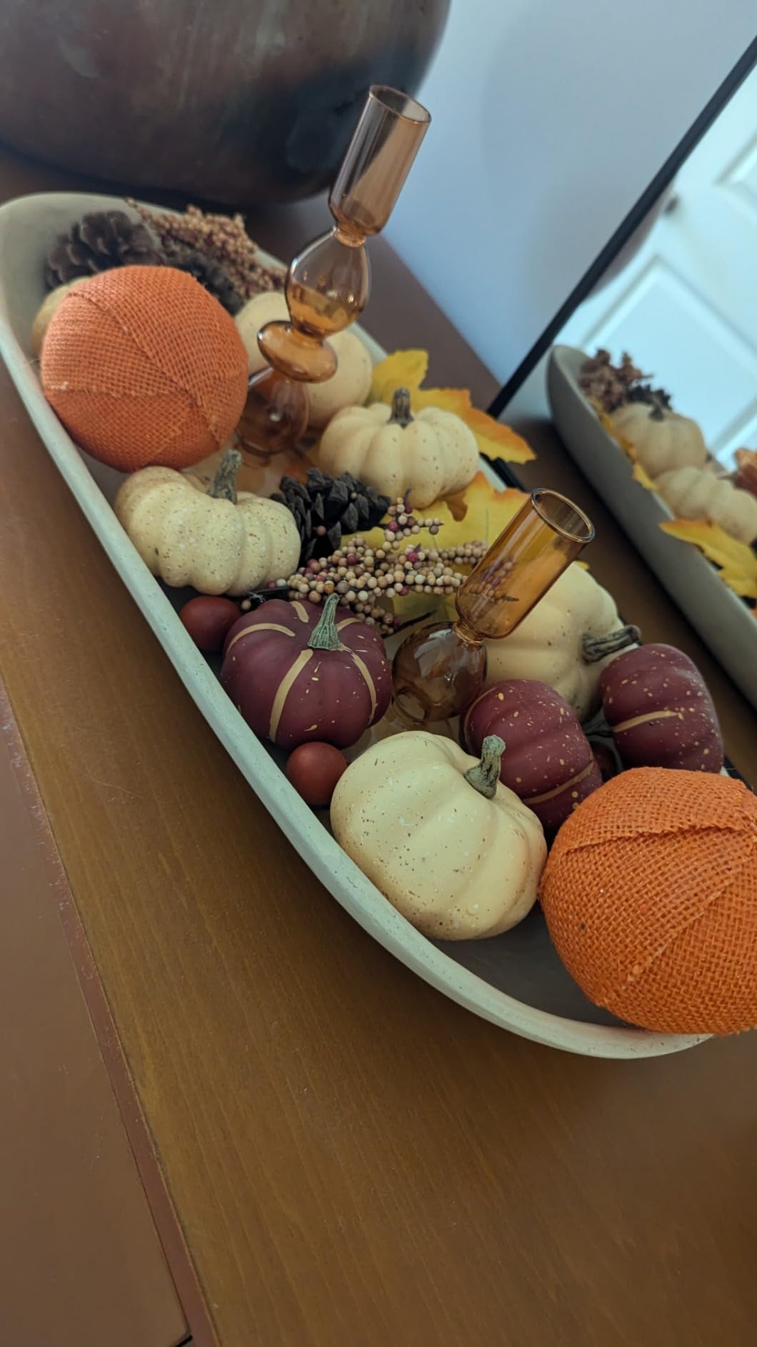 Artgar Pumpkin Decor Set, 23 PCS Fall Harvest Bowl Filler Decorations | Including Mini Pumpkins, Acorns, Pinecones, Berries Maple Leaves for Home Table Wedding DIY Fall Halloween Thanksgiving Decor customer photo 1