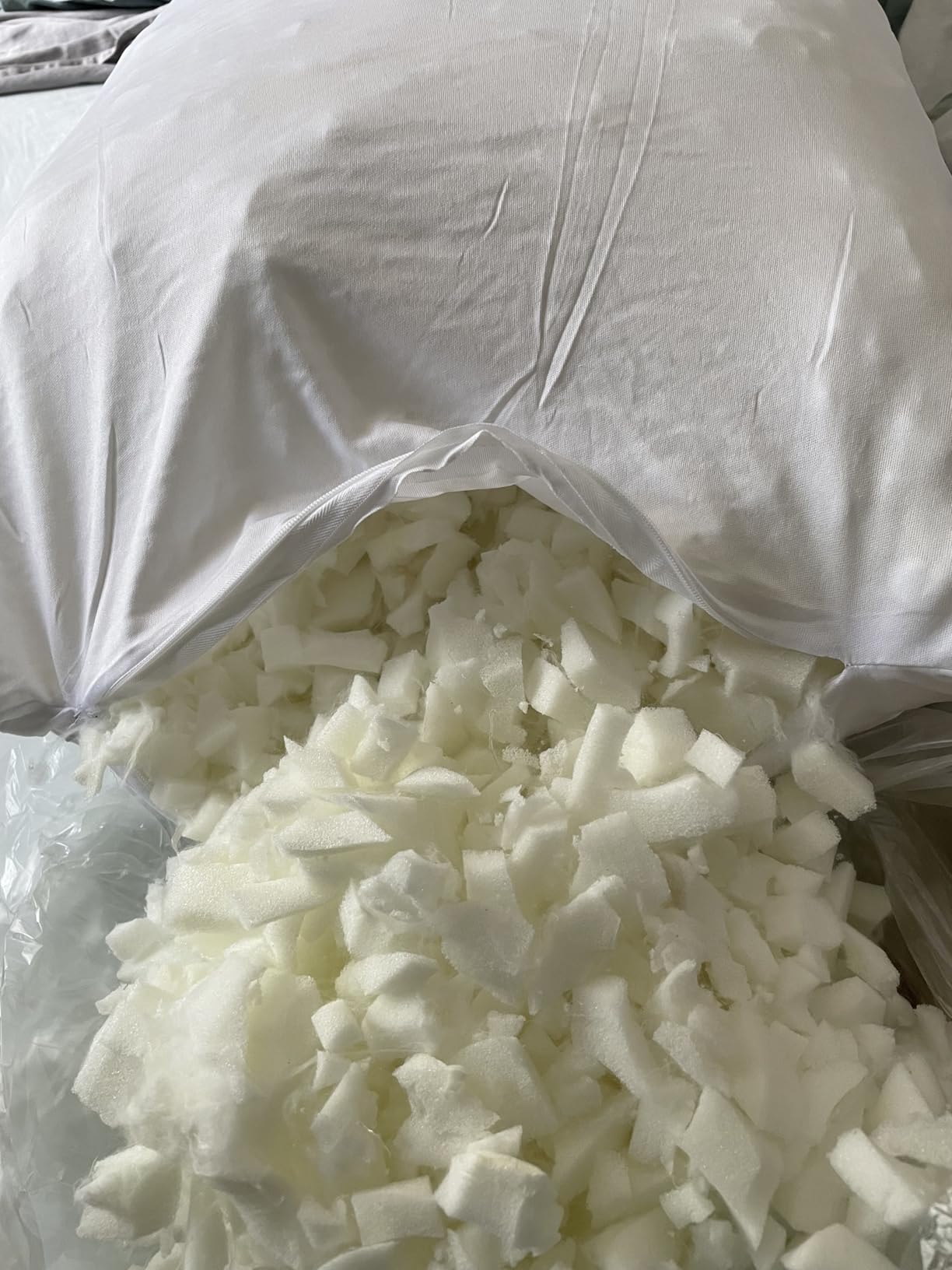 Love Attitude Pillows Queen Size Set of 2, Shredded Memory Foam Pillows | Firm and Cooling Queen Pillows 2 pack, Firmness Adjustable for Side Back Stomach Sleepers customer photo 1