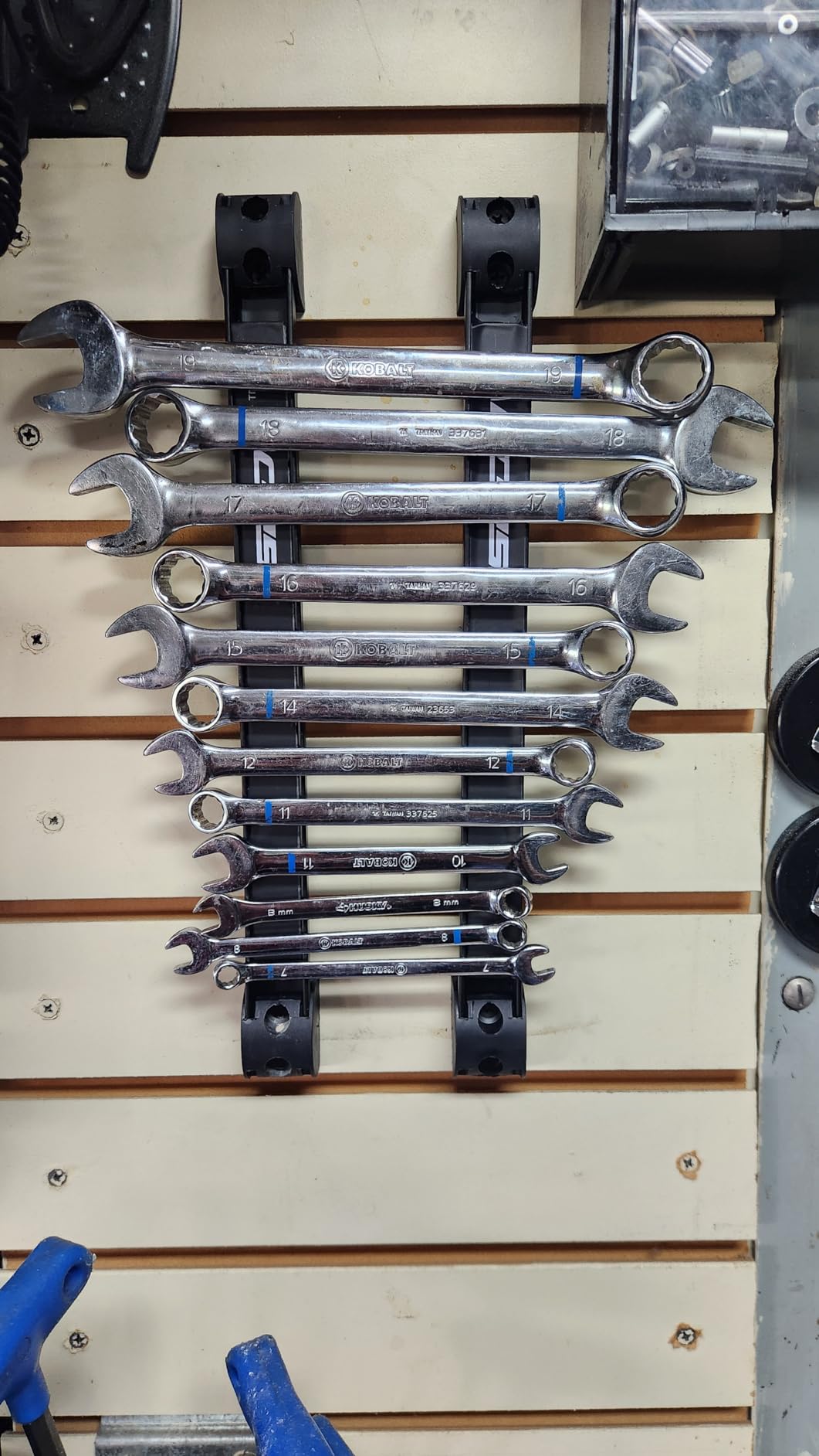 SEDY Magnetic Tool Holder Storage Organizer: 7-Piece Garage Wall Mount Rack Organization Strip Power Magnet Organizers Mounted Workbench Board Slatwall Van Hanger customer photo 1
