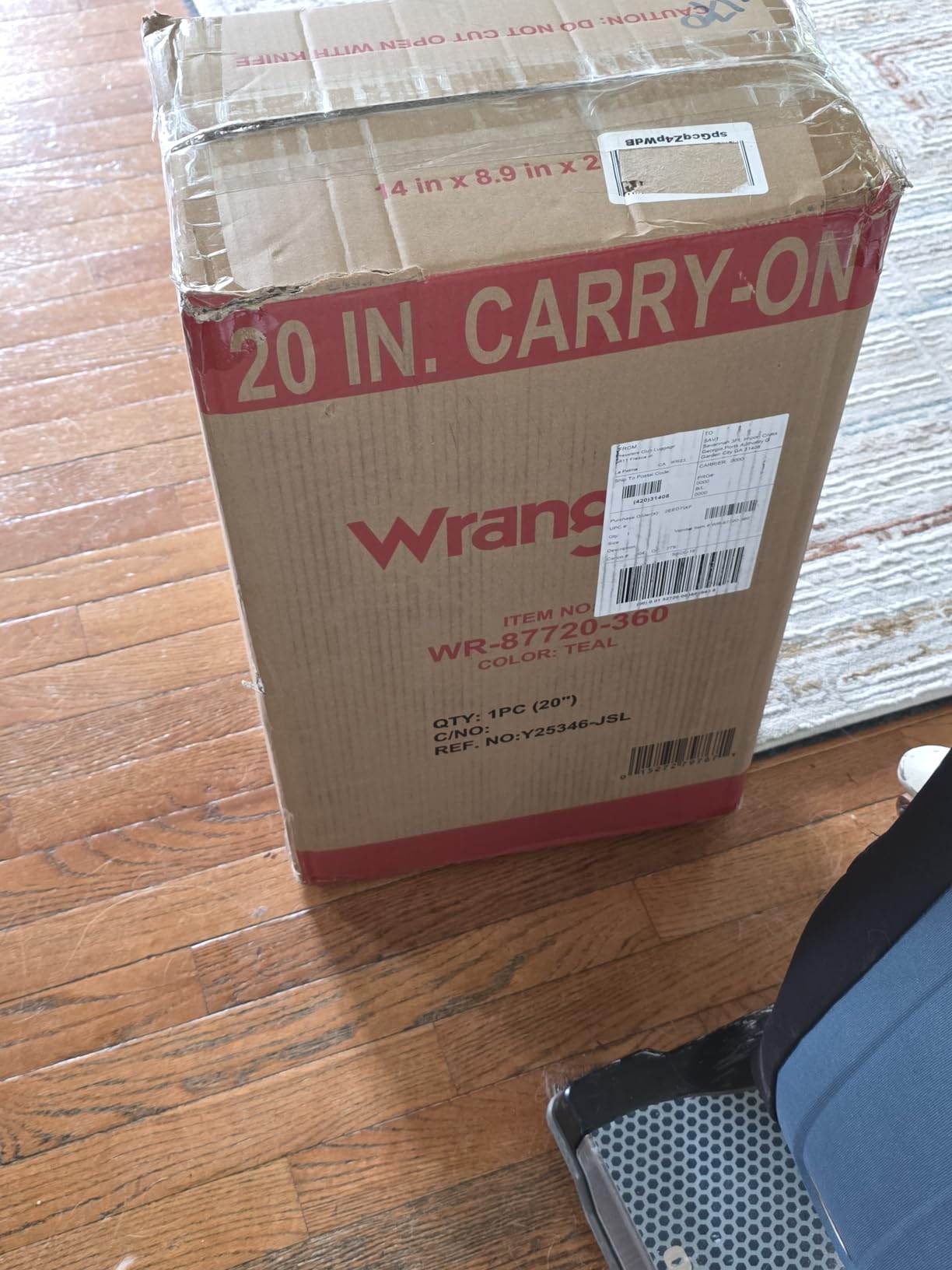 Wrangler Hardside Spinner Luggage, Blue Heaven, Carry-On 20-Inch customer photo 2