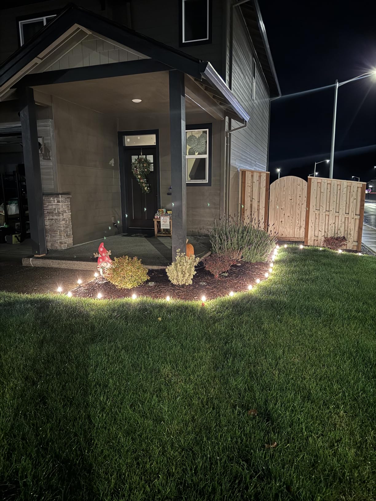 GOOTHY C9 Halloween Pathway Lights Outdoor, 19.5Ft Halloween Decorations Pathway String Lights with 10 C9 Orange and Black Stakes Lights for Walkway Yard Lawn Garden Sidewalk customer photo 1
