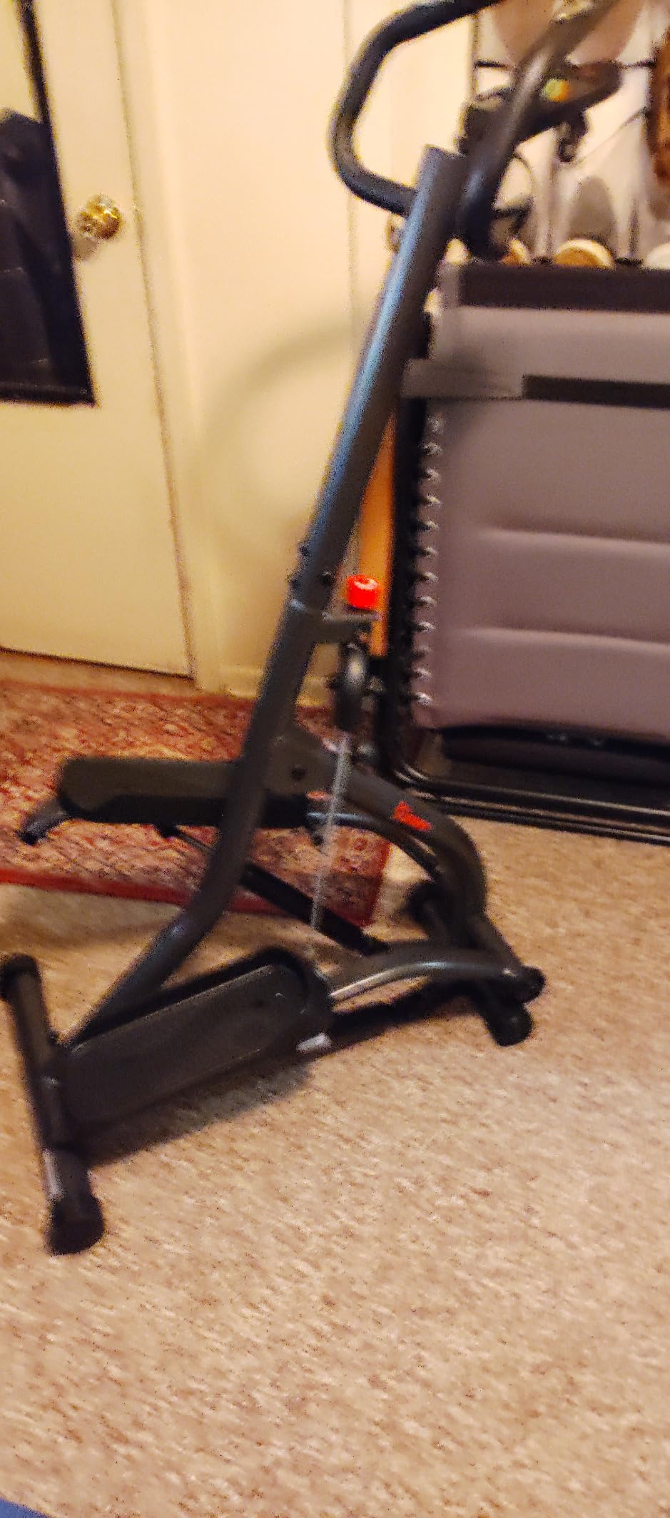 Sunny Health & Fitness Extended Stride Climbing Stair Stepper w/Handlebar | Folding Climbing Stepper, Adjustable Step Height, SunnyFit App, Hydraulic Resistance, Pulse Sensors, Device Holder customer photo 1
