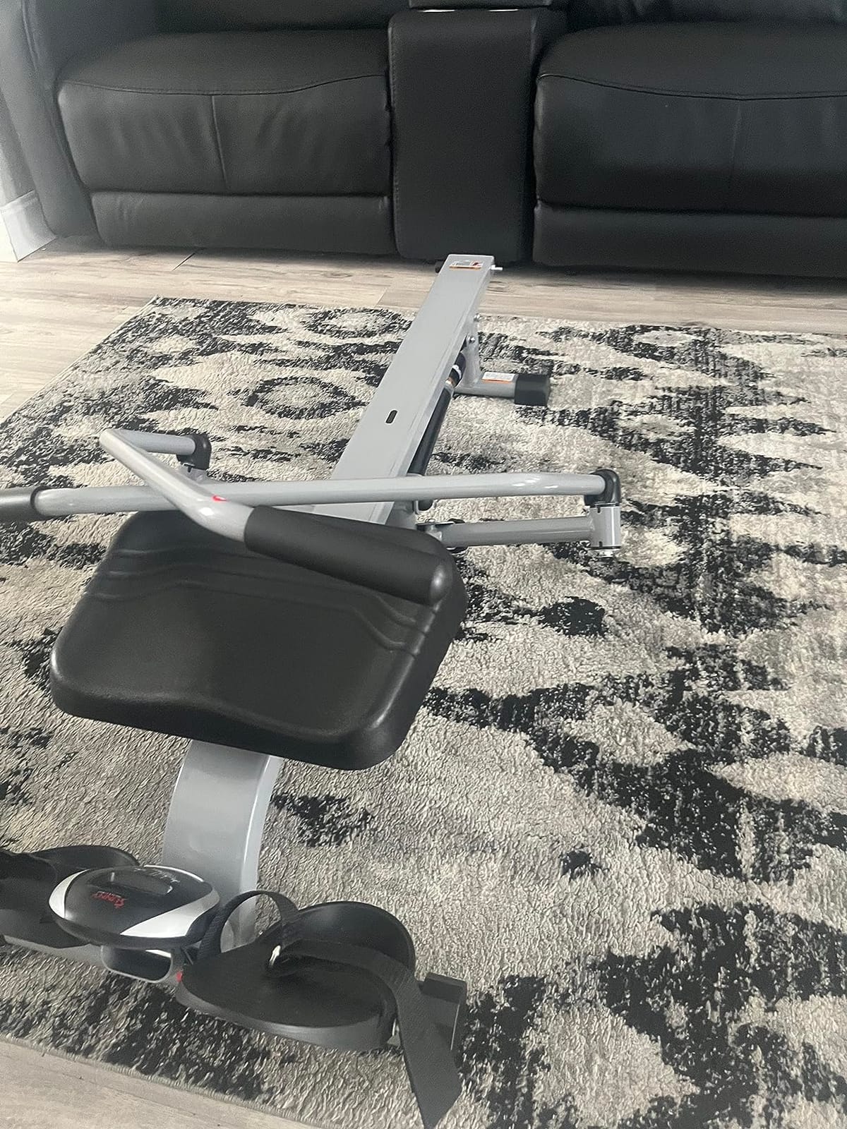 Sunny Health & Fitness Smart Full Motion Rower | 12 Resistance Levels, Dual-Arm Design, SunnyFit App, 400 LB Capacity, Optional Back-Assist Core Trainer customer photo 1