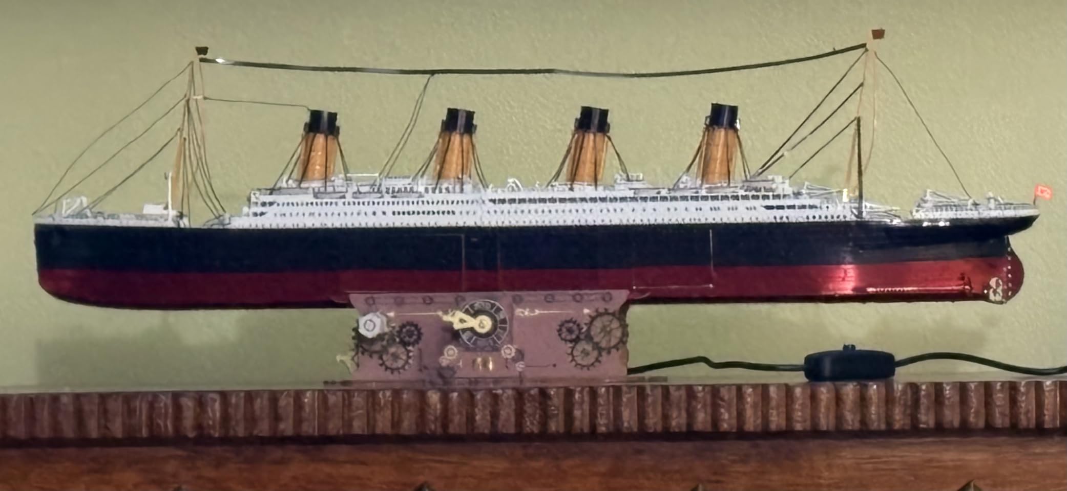 MU 3D Metal Puzzle for Adult Titanic Ship Model Building with LED Lighting, RMS Titanic Ocean Liner Metal Puzzle Model Kits Toys, Watercraft Home Desk Decor, 581pcs customer photo 1