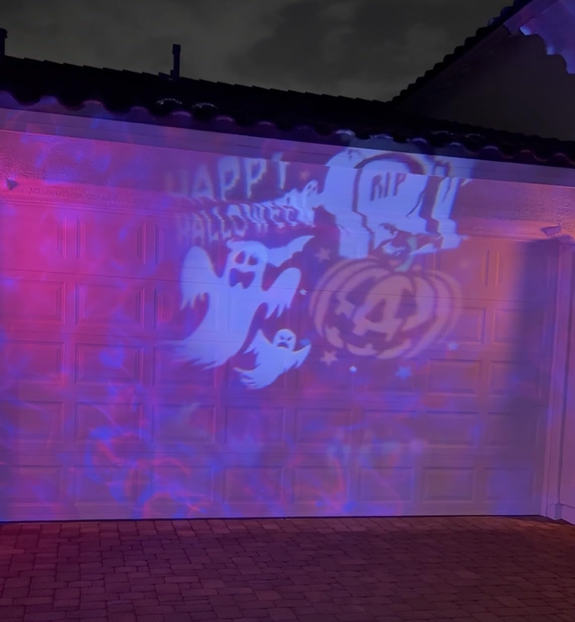 Brighter Halloween Decorations Projector Lights, 2025 Upgraded Holiday Projectors, Christmas Projector with 19 HD Replaceable Slides (Ocean Wave & Patterns), Waterproof Halloween Projector Light Show customer photo 2