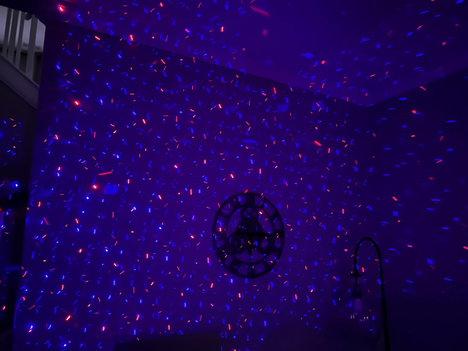 FLITI Laser Christmas Projector Lights Outdoor, Waterproof Christmas Decorations Moving Stars Light Show, Remote Control Timer, Holiday Projector Decorations for House, Yard & Garden customer photo 2